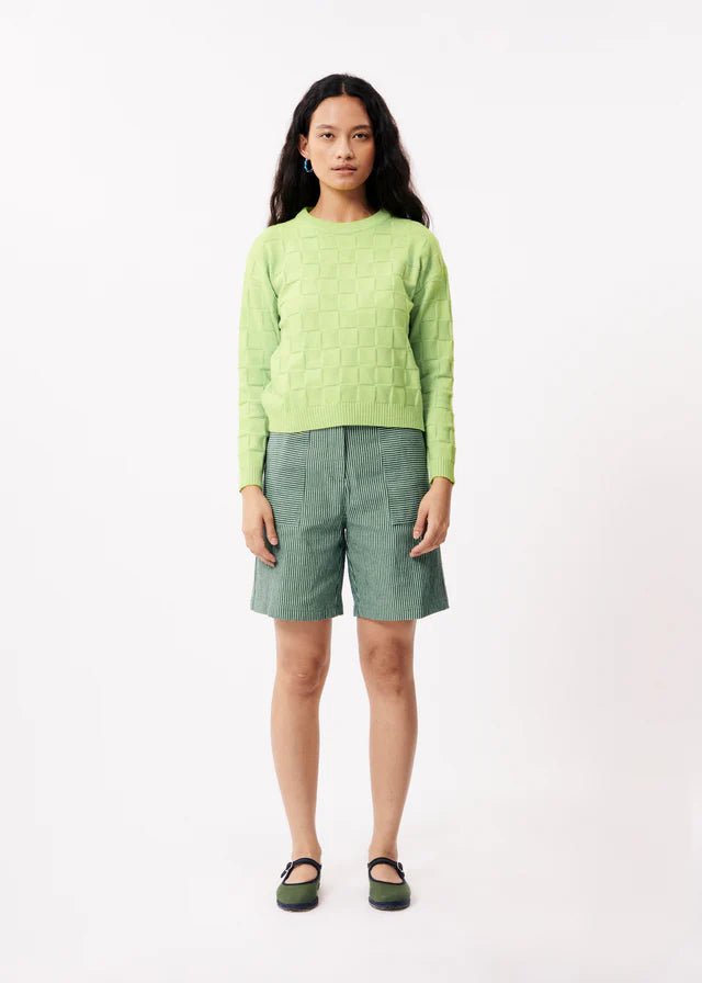 ANJALI Women's Jumper Sweater - Soft Knit Pullover in Lime Green for Casual Wear & Office Outfits