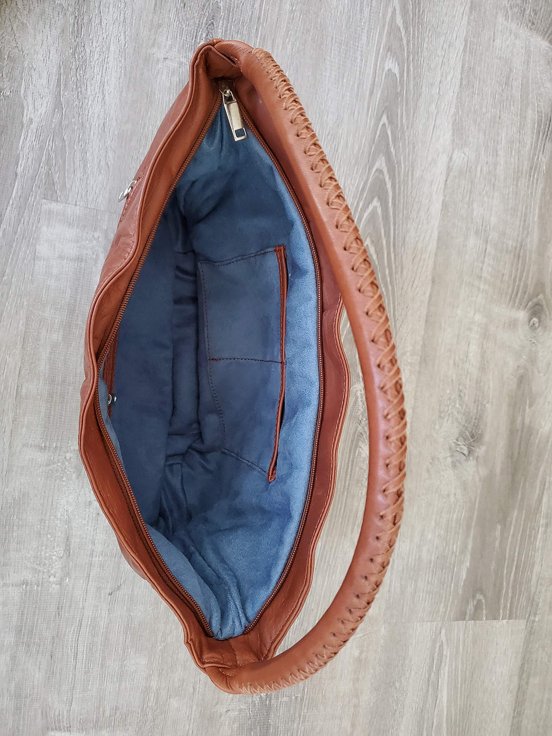 Fgalaze Brown Leather Hobo Bag - Stylish Casual Everyday Shoulder Handbag with Boho Chic Design for Women | Perfect for Work, Travel & Shopping (Sofia)
