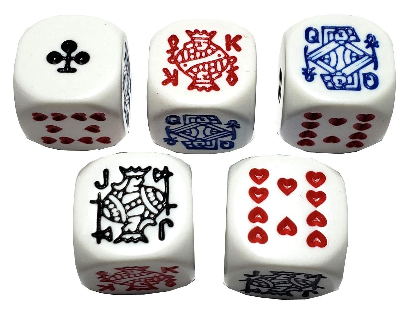 Black PU Leather Dice Cup Set with 5 Poker Dice - Gift Boxed for Casino & Board Games