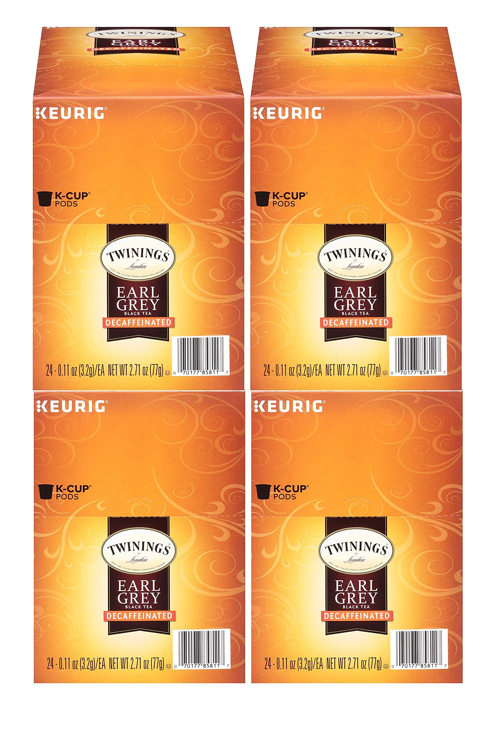 Twinings Decaf Earl Grey Tea K-Cups for Keurig, 96 Count – Perfect for Office, Home, or Travel Use