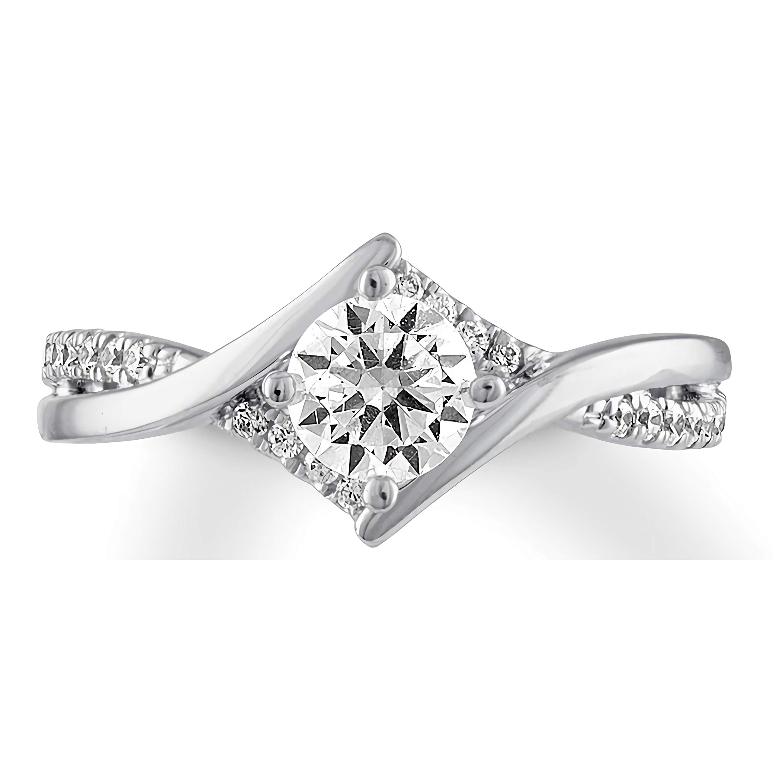 1 Carat Round Moissanite Engagement Ring for Women - 10K/14K/18K White Gold Wedding Band - Perfect for Proposals, Anniversaries & Bridal Jewelry