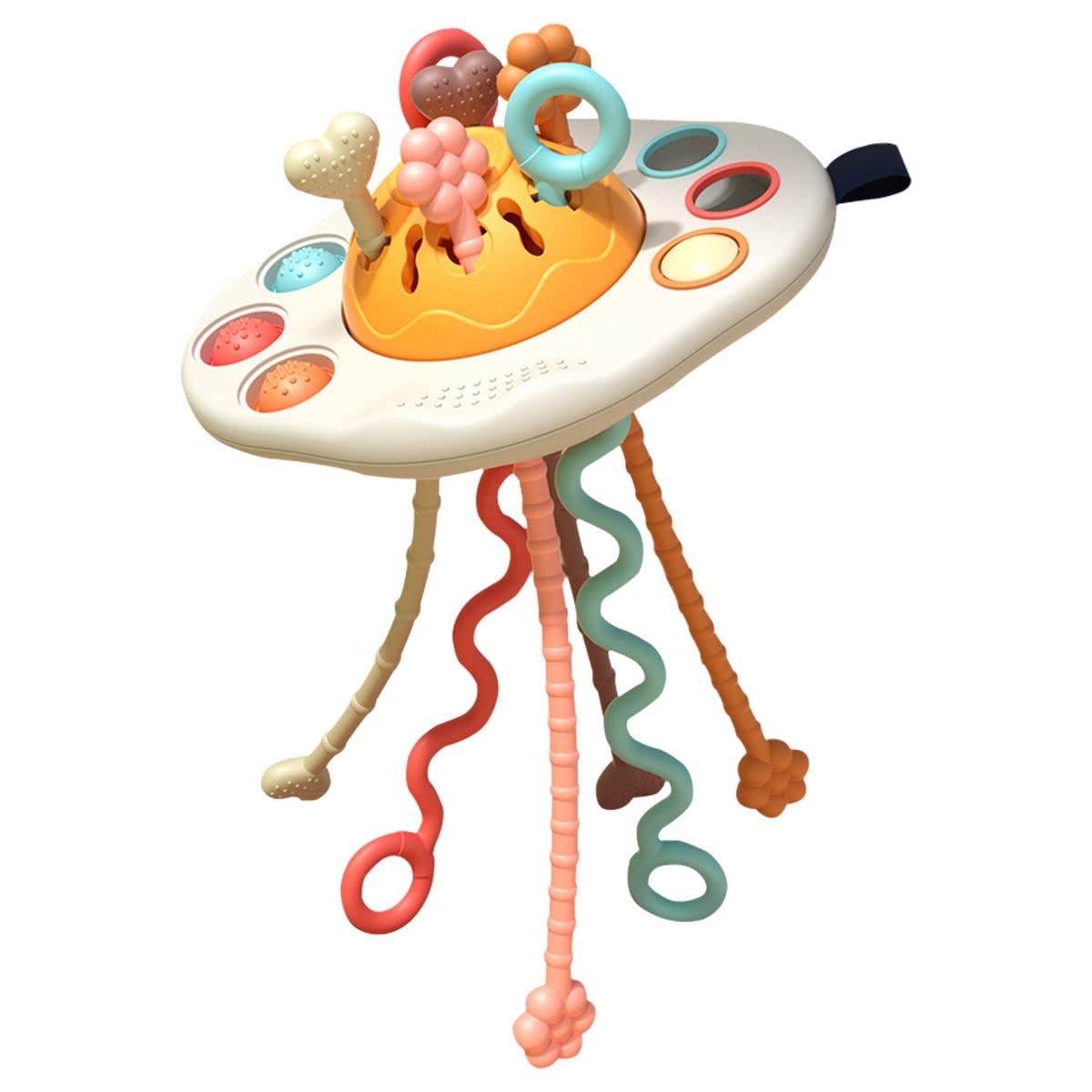 **Montessori Sensory Toys for Babies 6-12 Months – Silicone Pull String Activity Toy for Fine Motor Skills Development – Early Educational Toys for Infants & Newborns – Perfect for Playtime & Learning at Home**