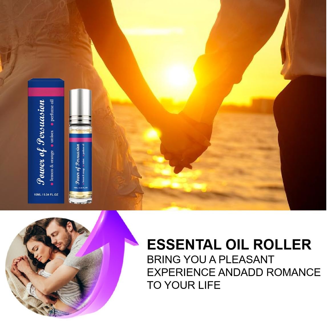 Best Pheromone Perfume for Attraction - 0.34oz Roll-On for Men & Women - Long-Lasting Scent - Travel Size - Perfect for Dates, Clubs & Romantic Encounters
