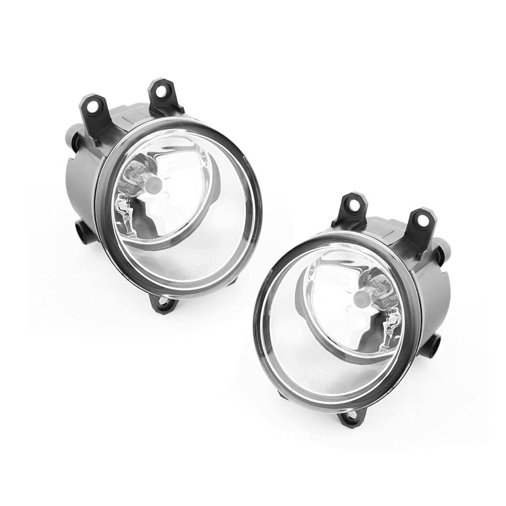 2007-2009 Toyota Camry Fog Lights Replacement - LED Driving Lamps with Chrome Trim Bezels & Switch (Left+Right Pair) - Perfect for Night Driving and Enhanced Visibility