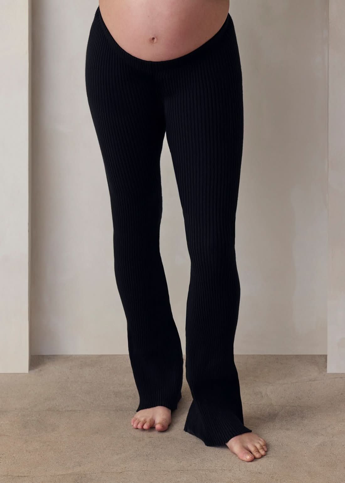 Cozy Knit Flare Pants for Women - Soft Stretchy High Waisted Lounge Pants - Perfect for Yoga, Home, and Casual Wear