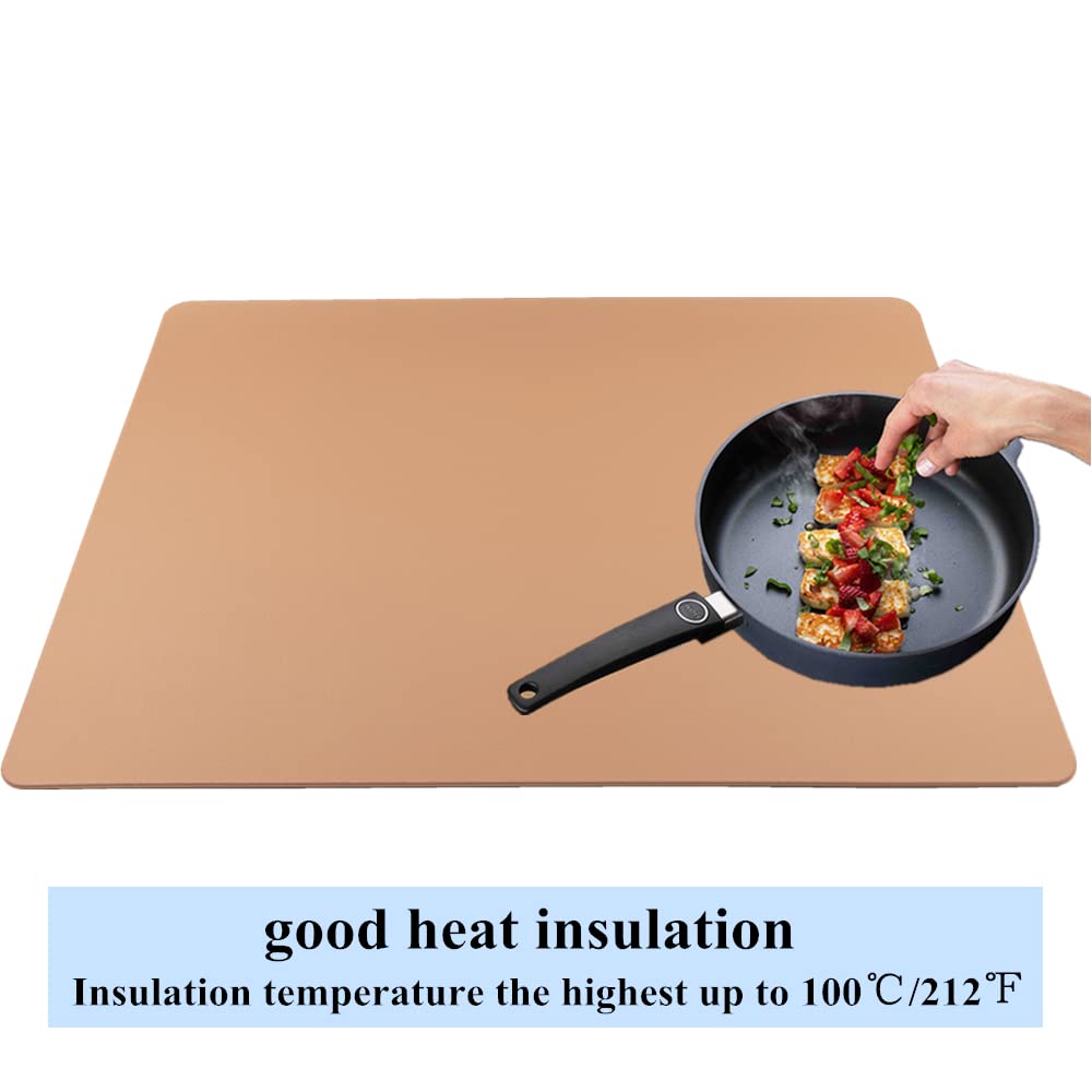 WAZAIGUR Waterproof Non-Slip Faux Leather Placemats Set of 4 - Heat Resistant, Easy Clean Dining Table Mats for Home & Restaurant Use (Pink)