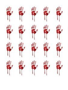 Scary Bloody Hand Print Nail Art Decals for Halloween - Perfect for Costume Parties, Horror Events & Spooky Nail Designs