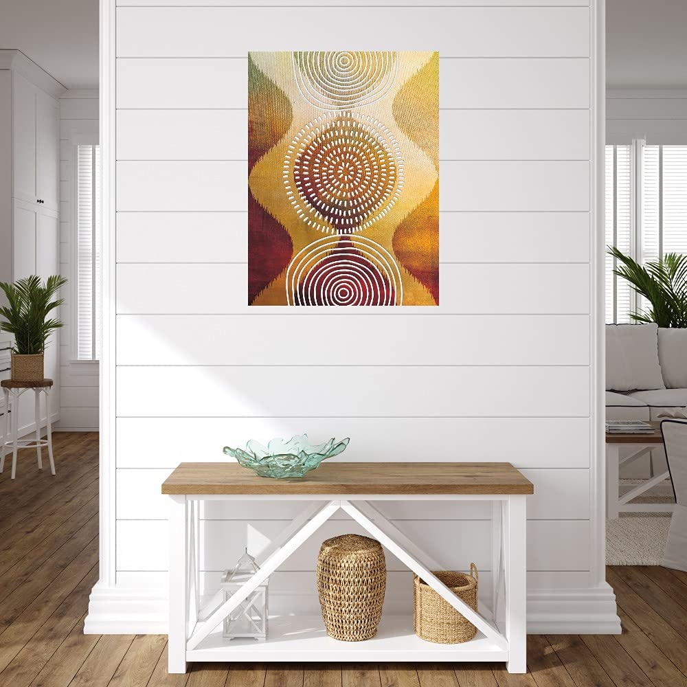 Tribal Canvas Wall Art by Nikki Chu - Modern Home Decor for Living Room, Bedroom, Bathroom, Kitchen, Office & More - Ready to Hang 24x32 Inches - Perfect for Boho, Farmhouse & Contemporary Interiors