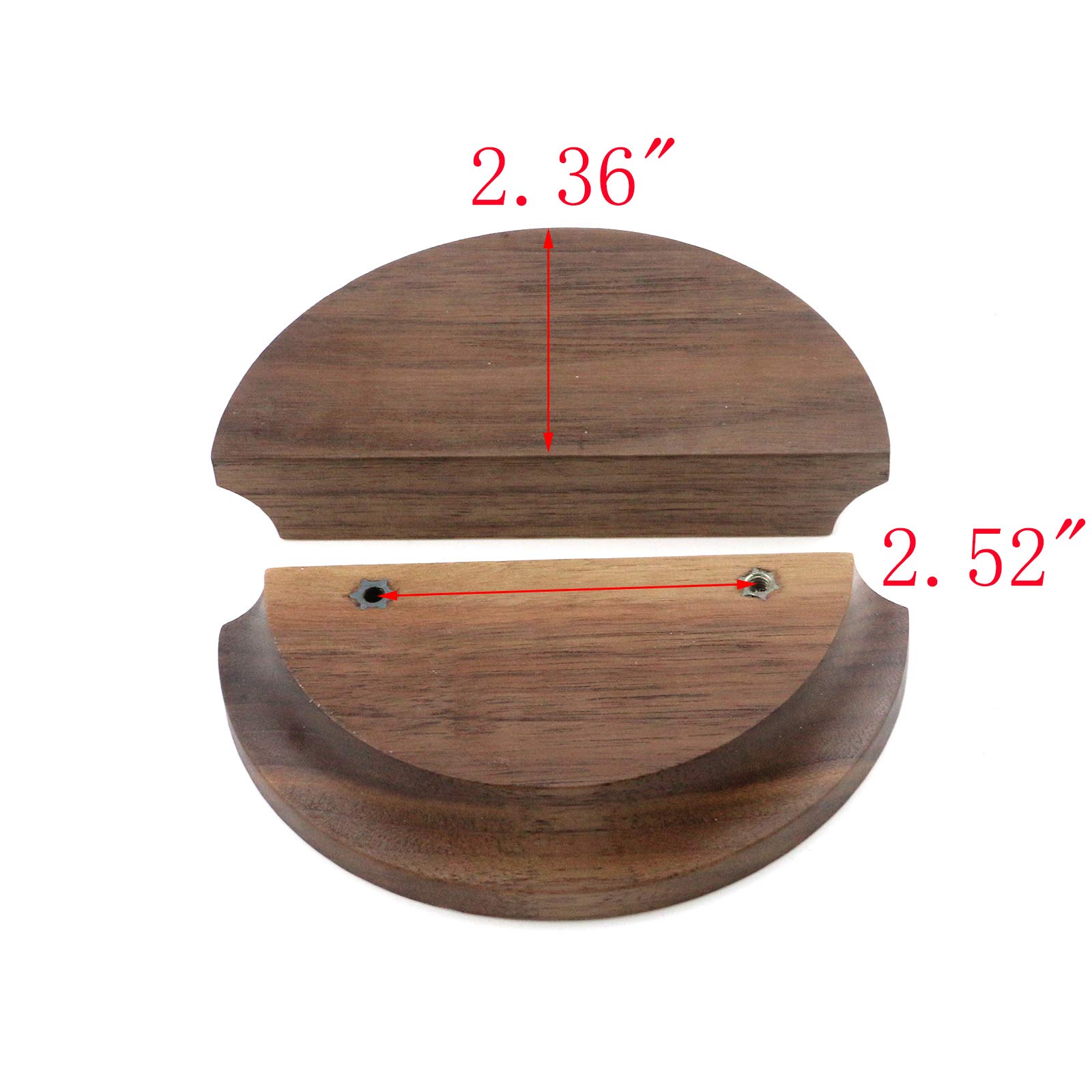 Premium Round Wood Cabinet Knobs - Black Walnut Drawer Pulls & Handles - Solid Wooden Hardware for Cabinets, Dressers & Cupboards (2.52