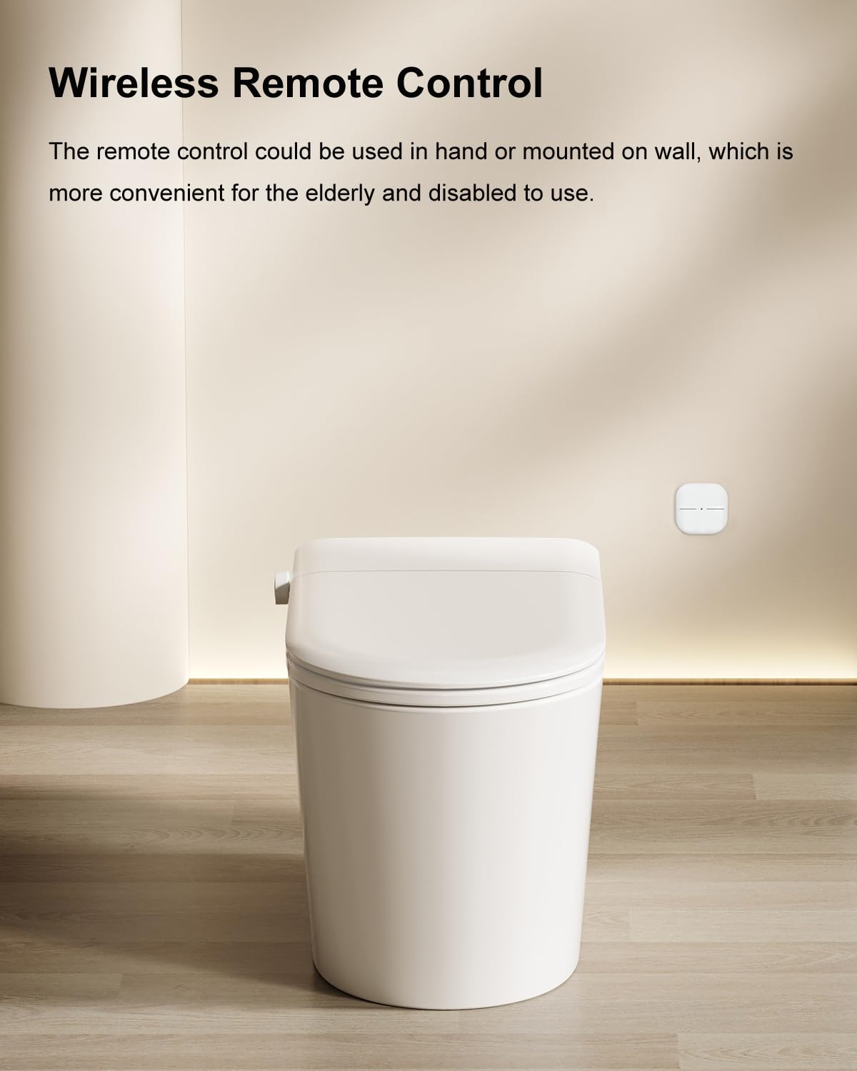 Smart One Piece Toilet - Modern Tankless Electric Toilet with Auto Flush, Foot Sensor, Heated Seat & Nightlight - 1.32/0.92 GPF Dual Flush - 12