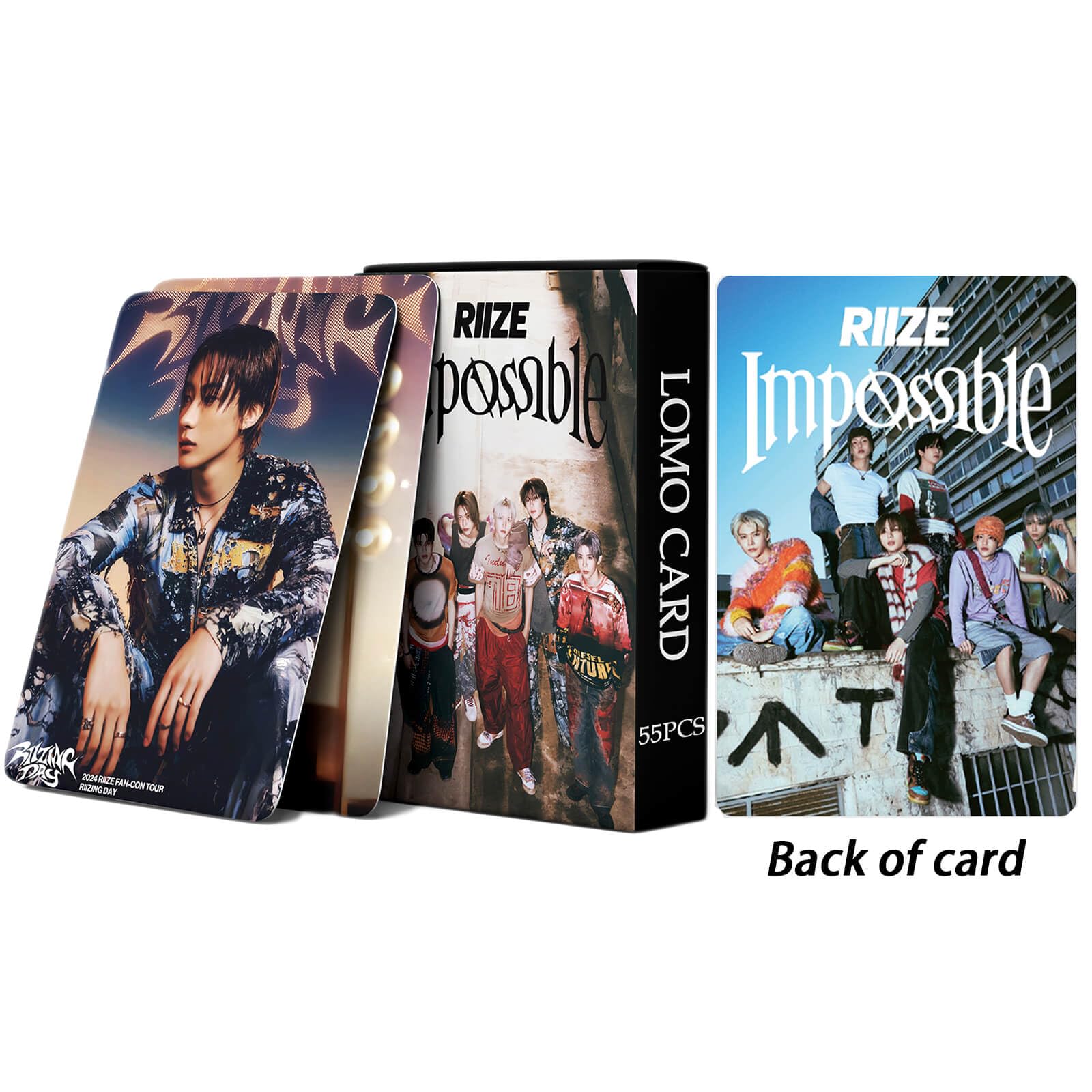 RIIZE Photocards Set - 55PCS Impossible Album Lomo Cards | Official KPOP Merchandise & Collectibles for RIIZE Fans | Perfect for Photo Albums, Fan Meetings, and KPOP Collections