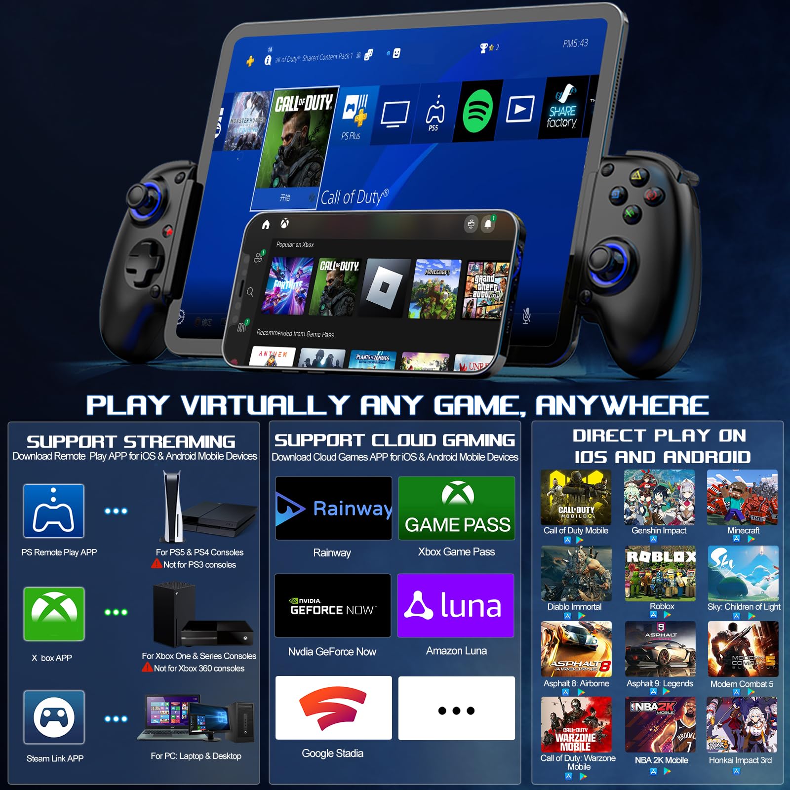Original Title: arVin Controller Gamepad   Optimized Title: **arVin Wireless Game Controller for PC, PS4, PS5, Switch - Ergonomic Design with Dual Vibration & Turbo Function - Perfect for Gaming, Streaming & Esports**