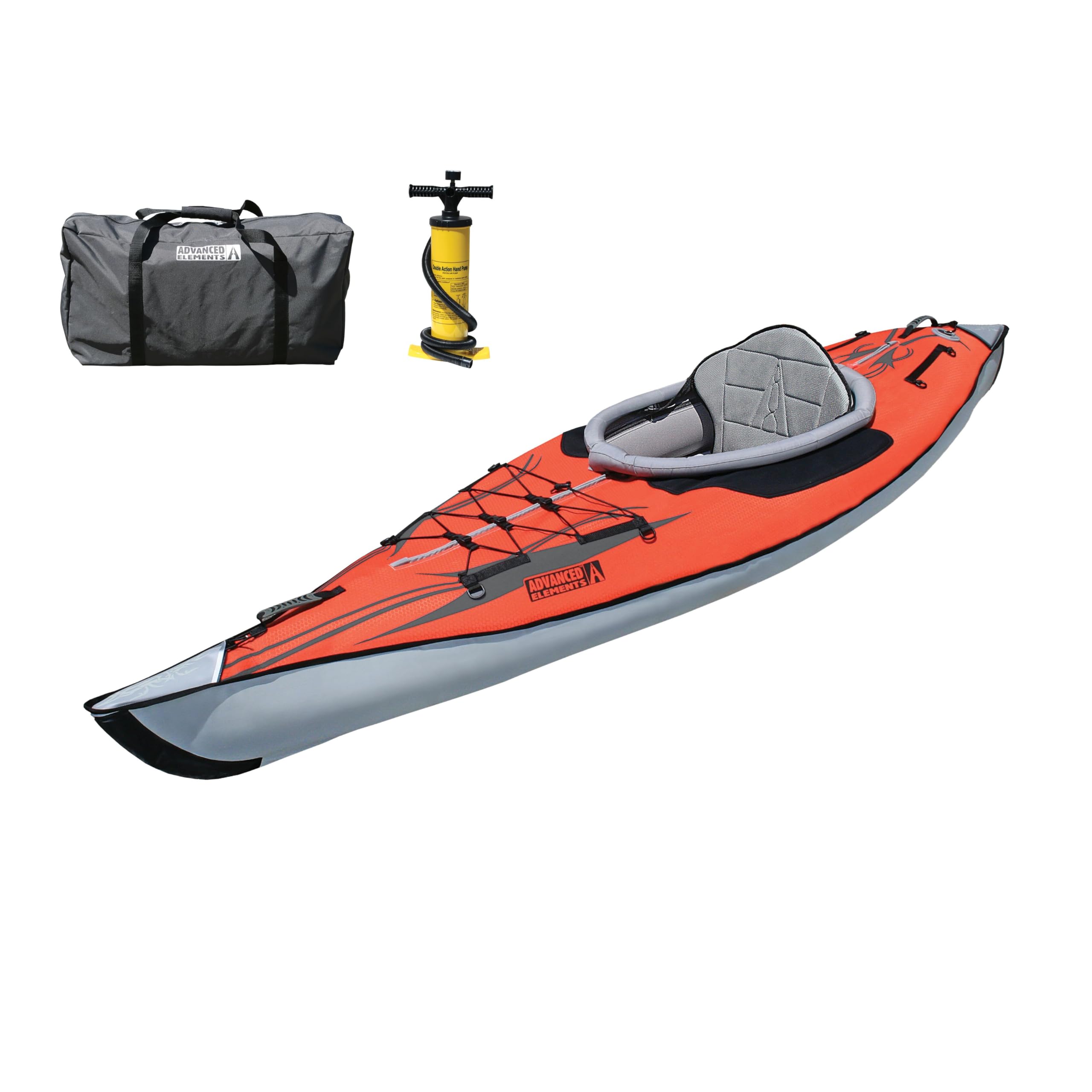 AdvancedFrame Inflatable Kayak with Carry Bag & Hand Pump - Lightweight Portable Kayak for Camping, Fishing & River Adventures
