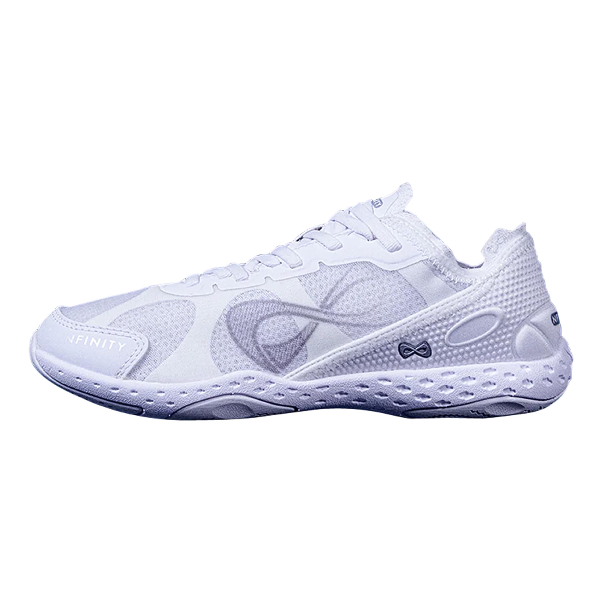 Nfinity Alpha White Cheerleading Shoes - Lightweight & Supportive for Competitive Cheer, Dance, and Gymnastics - Perfect for Performances, Practices, and Team Events