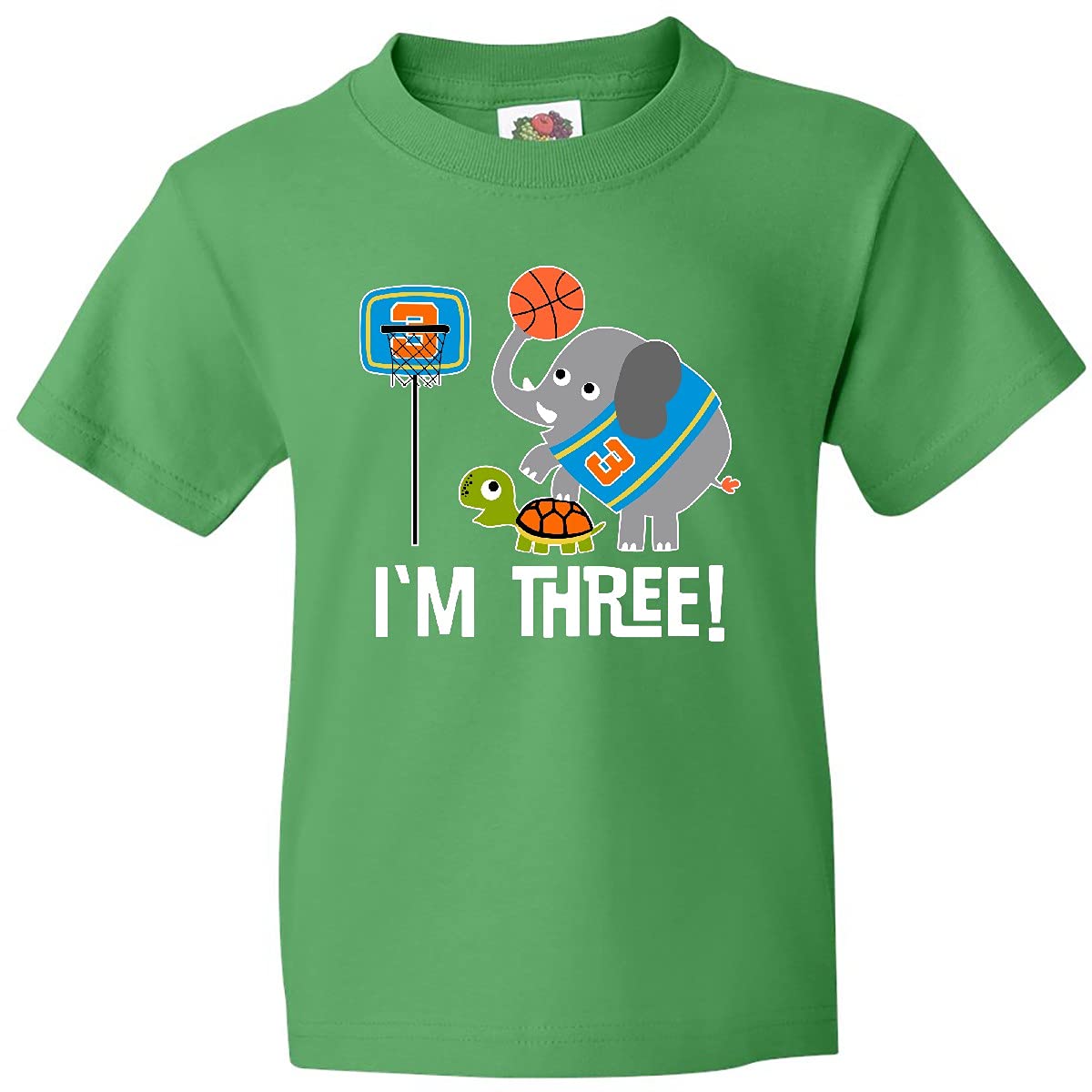 Inktastic Basketball 3rd Birthday T-Shirt for 3 Year Old Boys & Girls - Fun Youth Basketball Party Outfit for Toddler Birthday Celebrations