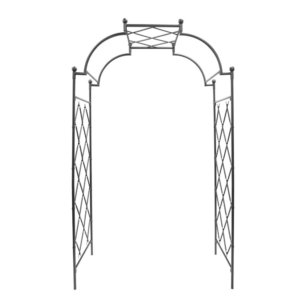 Achla Designs Lattice Tunnel Arbor - Elegant Garden Arch for Outdoor Weddings, Vine Support & Backyard Decor