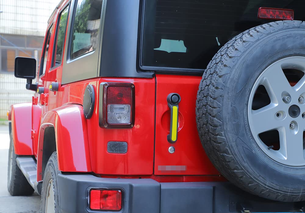 Jeep Wrangler JK 2007-2017 4-Door Exterior Door Handle Trim Cover - Yellow | Durable ABS Plastic Handle Protector & Decorative Accent for Off-Road Adventures & Daily Driving