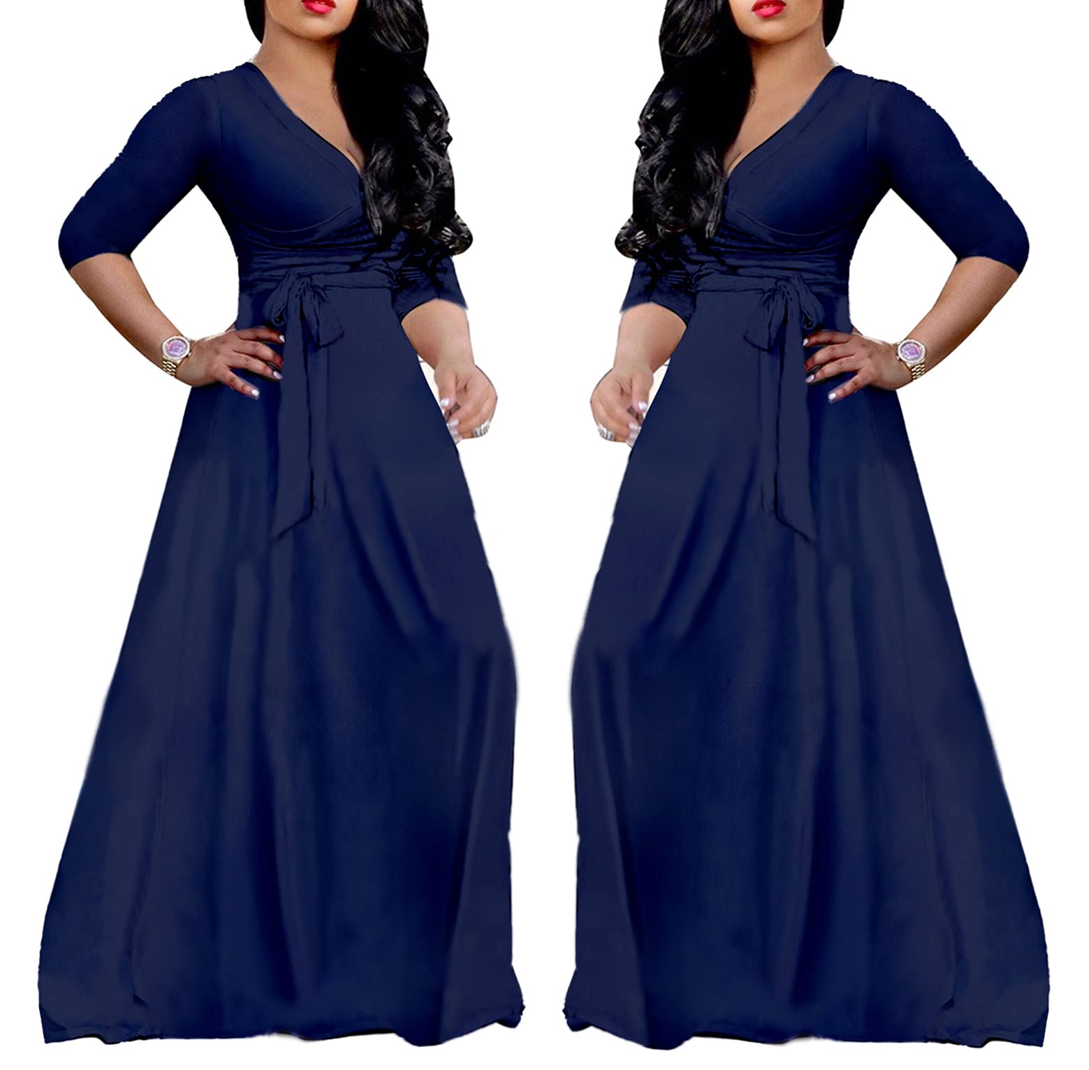 JTNFairy Women's Casual Floral Print Long Maxi Dress Plus Size 4X-6X, Boho Summer Beach Dress for Vacation, Party, Wedding Guest Outfit