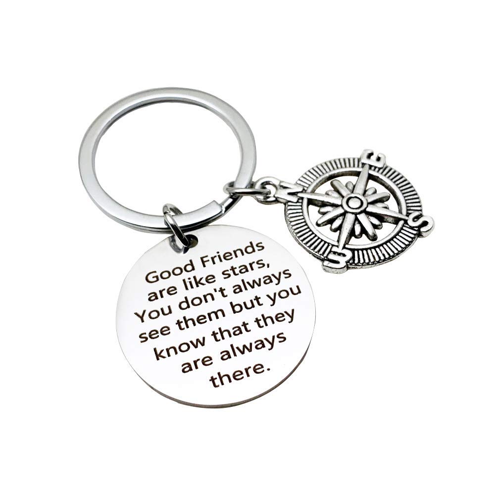 Best Inspirational Keychain for Friends - Engraved Mantra Jewelry Gift for Women & Men - Perfect Birthday Present for Her, Him, Couples & Best Friends - Office, Home, Car & Everyday Carry Accessory