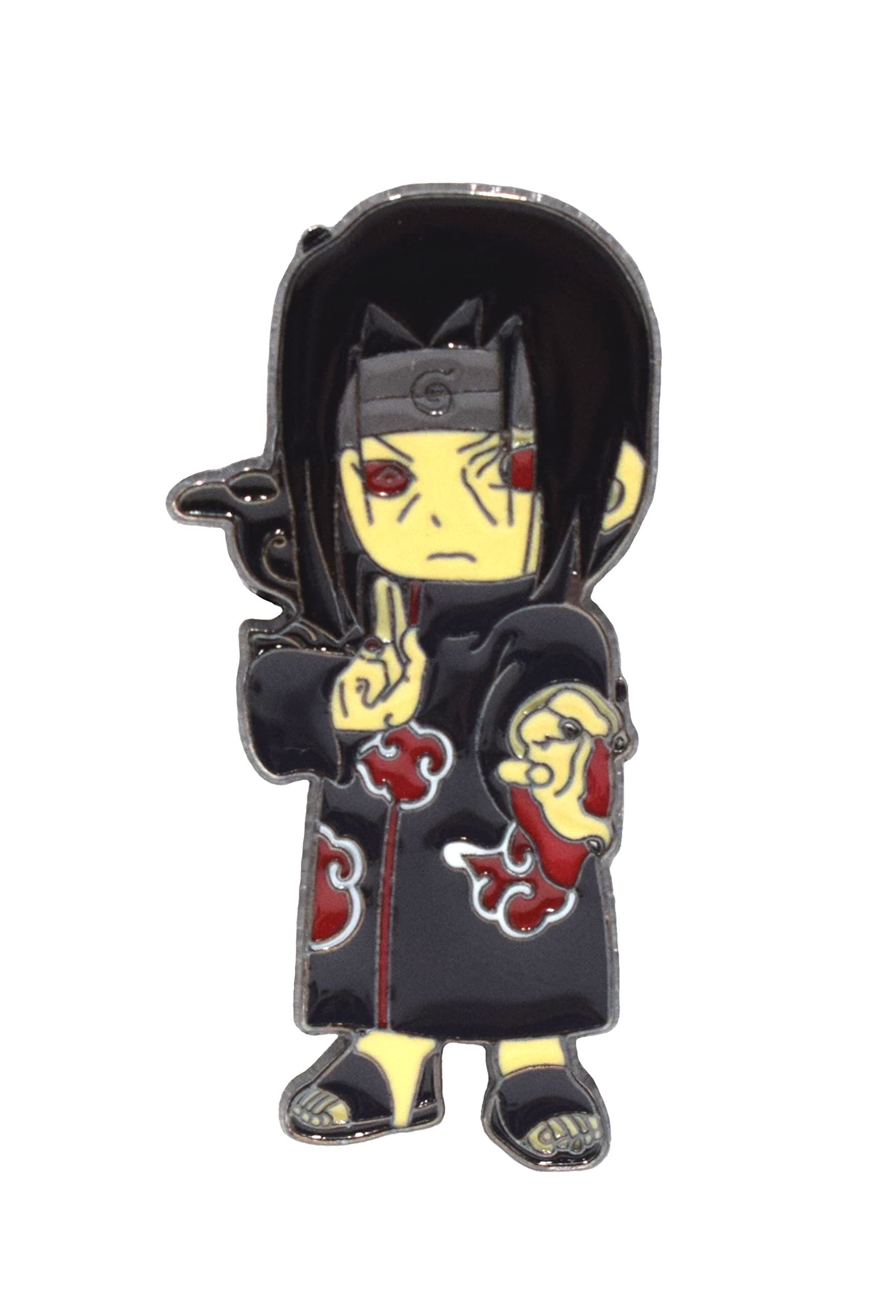 Anime Pins - Uchiha Itachi Enamel Lapel Pin Brooch Badge for Cosplay, Backpack, Hat & Shirt | Stylish Black Anime Character Accessory for Fans & Collectors