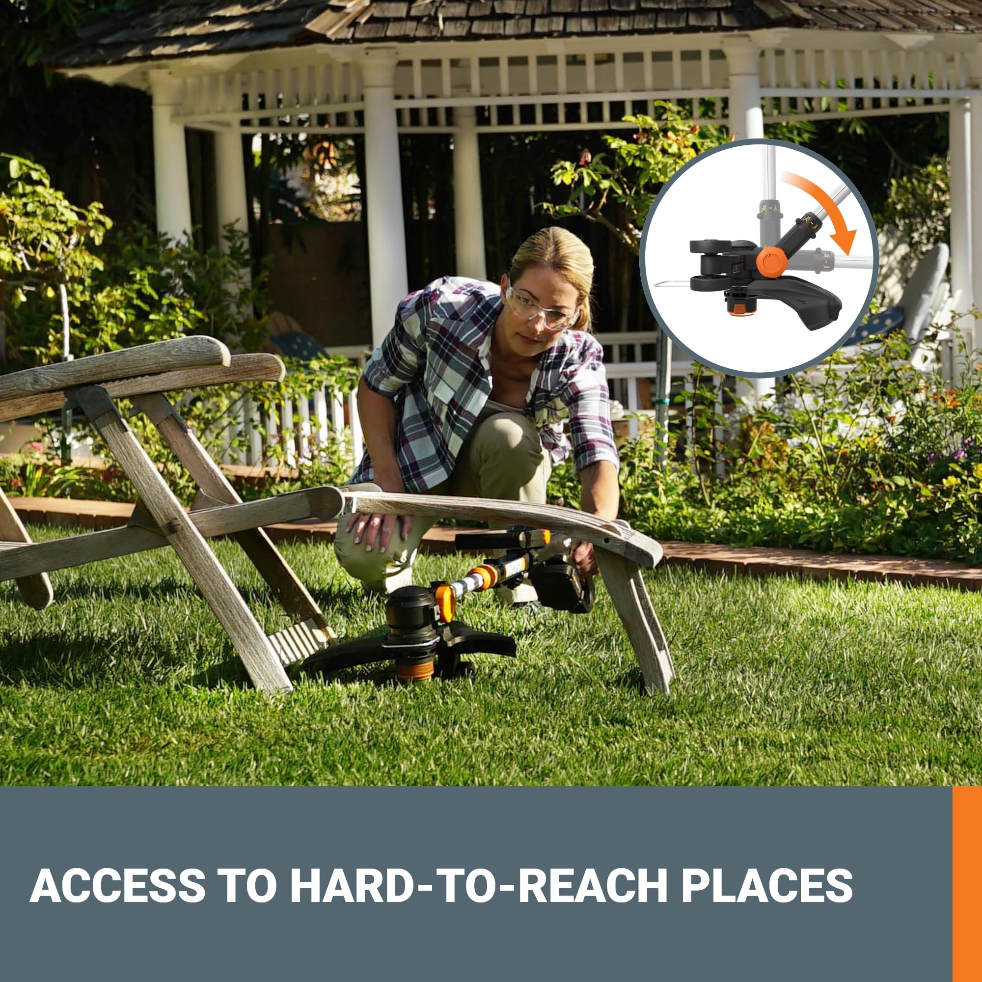 Worx WG930.2 20V PowerShare Cordless String Trimmer & Leaf Blower Combo Kit - 12