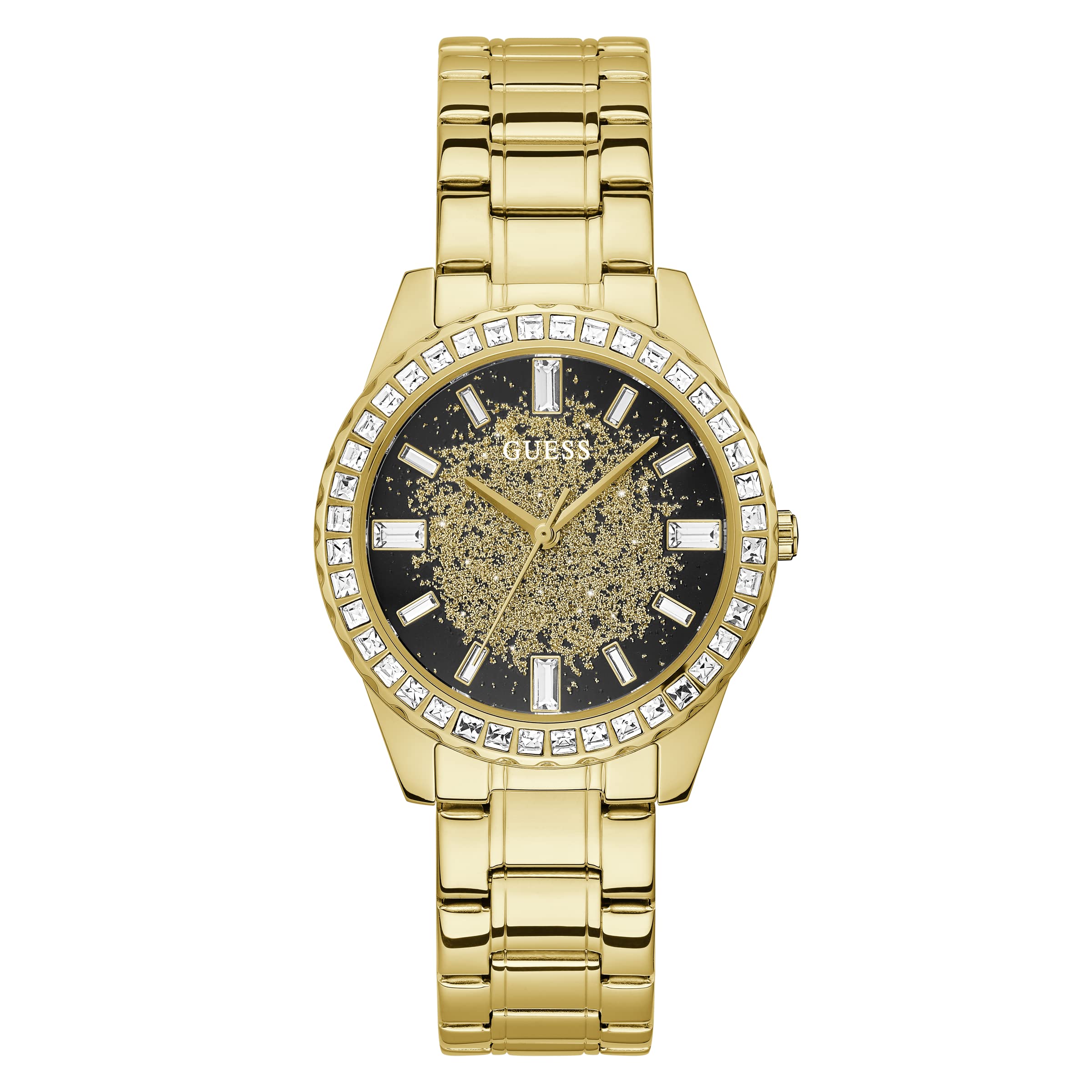 GUESS Women's 38mm Sport Watch with Glitter & Crystal Accents - Perfect for Gym, Workout, and Everyday Wear