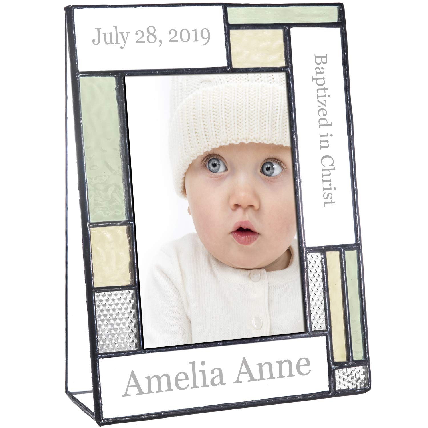 Personalized Baptism Photo Frame - Custom Engraved Glass Gift for Boys & Girls - Home Decor & Keepsake