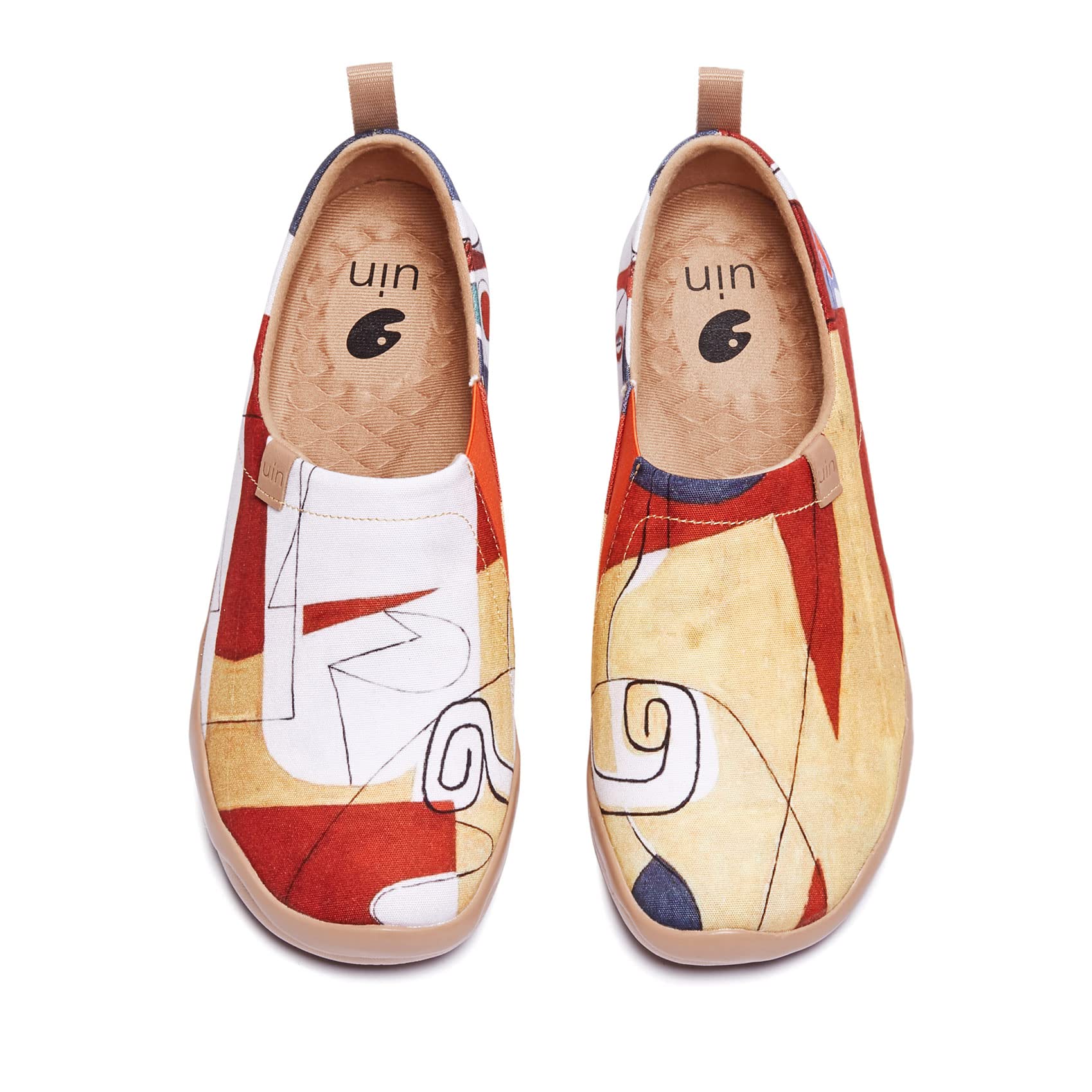 UIN Men's Slip-On Canvas Loafers - Lightweight Walking Shoes for Travel & Casual Wear - Comfortable Art Painted Fashion Sneakers (Size 10) - Perfect for Daily Commute, Weekend Outings & City Exploration