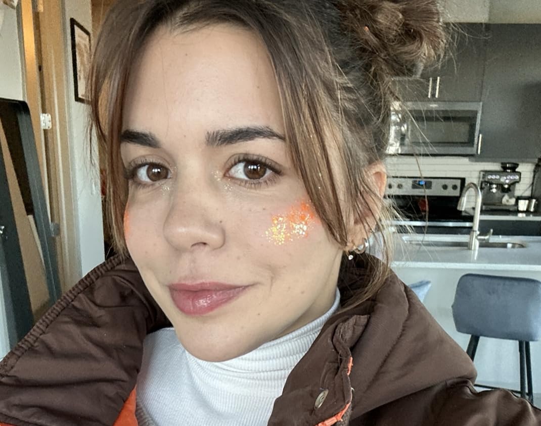 Neon Orange Holographic Body Glitter Gel - Vegan & Cruelty-Free Shimmer for Face, Body & Hair | Perfect for Festivals, Raves & Cosplay | Electric Bliss Beauty