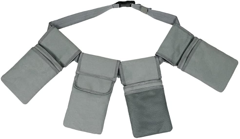 YUEGOO Canvas Waist Tool Organizer Belt Bag - Adjustable Garden Waist Apron with Pockets for Gardening, Landscaping & DIY Projects - Perfect Gift for Gardeners & Handymen