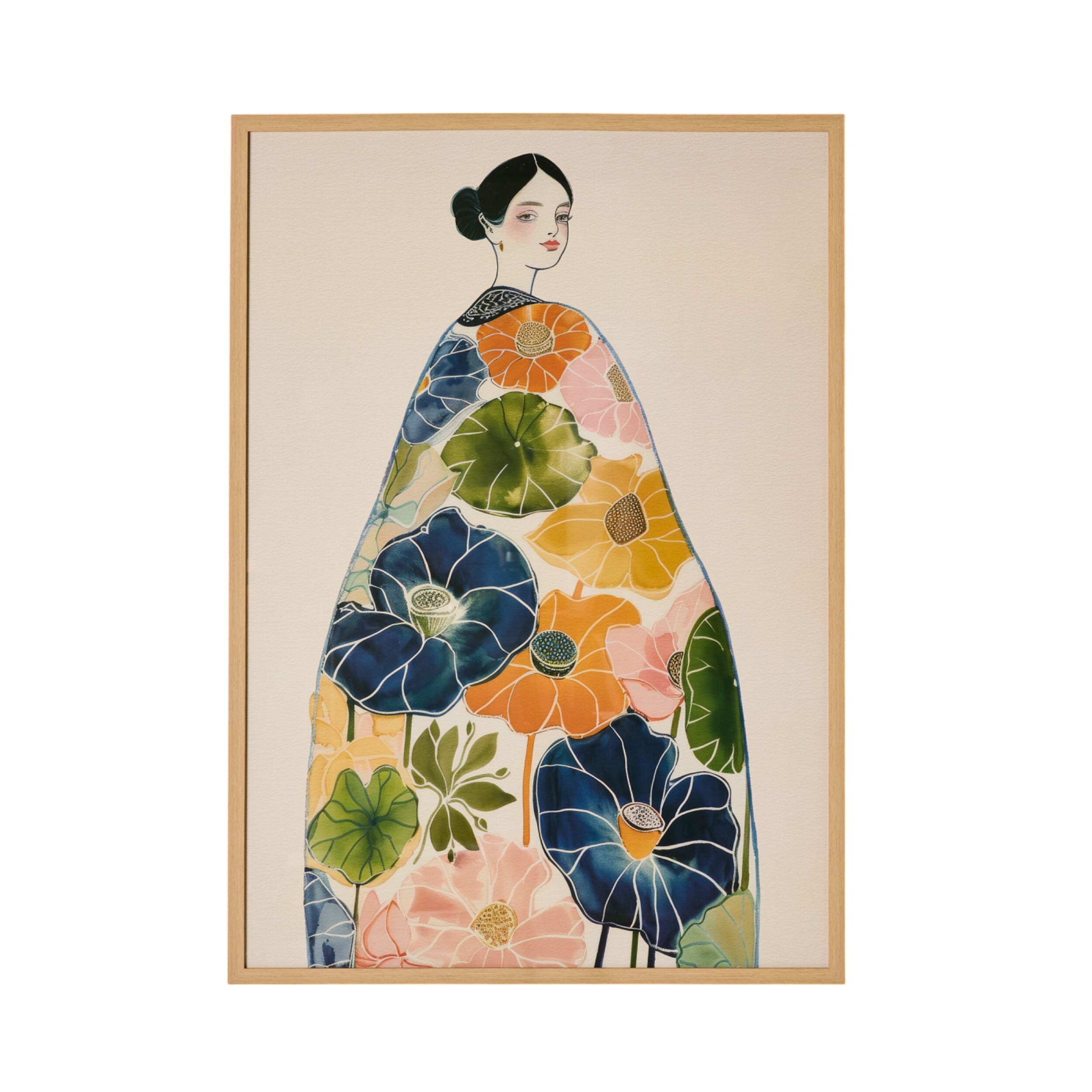 Elegant Framed Glass Print Wall Art - 27.8x39.6 Inches (70.6x100.6cm) - Perfect for Living Room, Bedroom & Office Decor