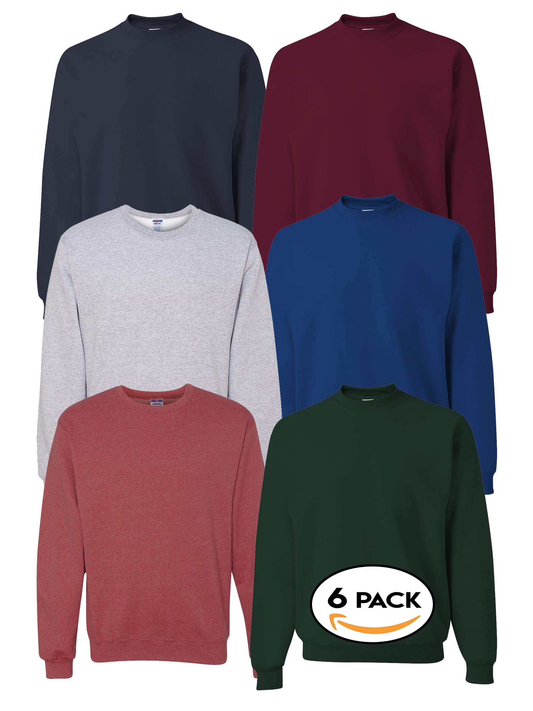 Tee Miracle Multipack Bundle - Unisex 562MR Bulk Crewneck Sweatshirts (3, 6, or 10 Pack) - Custom Assorted Colors - Perfect for Team Uniforms, Family Matching Outfits & Group Events