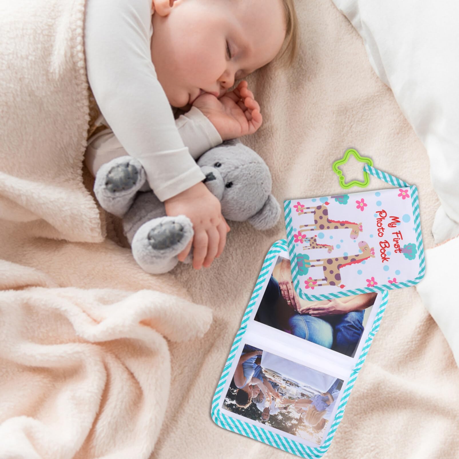 Soft Cloth Baby Photo Album - Woodland Animal Theme First Year Memory Book for Newborns & Toddlers | Perfect Baby Shower Gift for New Parents | Nursery Decor, First Birthday Keepsake & Childhood Milestone Organizer