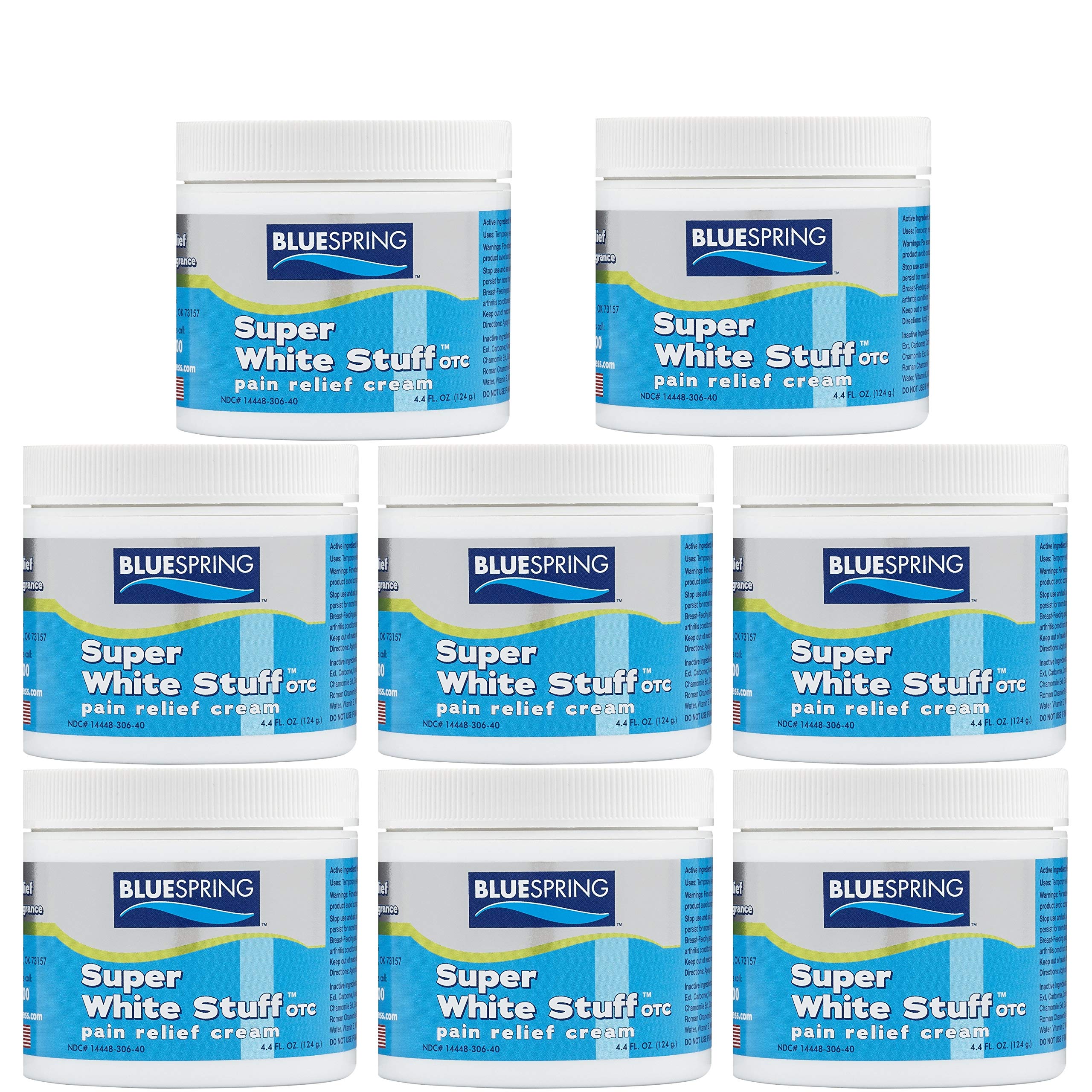 BlueSpring Back Pain Relief Cream with Emu Oil - Fast-Acting Natural Therapy for Backache, Neck Sprain, Knee & Joint Pain - Anti-Inflammatory Analgesic Muscle Rub for Soreness Relief (4 Oz) - Perfect for Post-Workout Recovery & Chronic Pain Management
