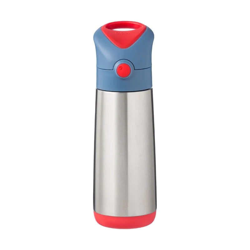 b.box Insulated Stainless Steel Drink Bottle 500ml - Leak Proof, BPA Free, Keeps Drinks Cold for 24 Hours (Blue Blaze) - Perfect for School, Gym, Hiking & Outdoor Activities