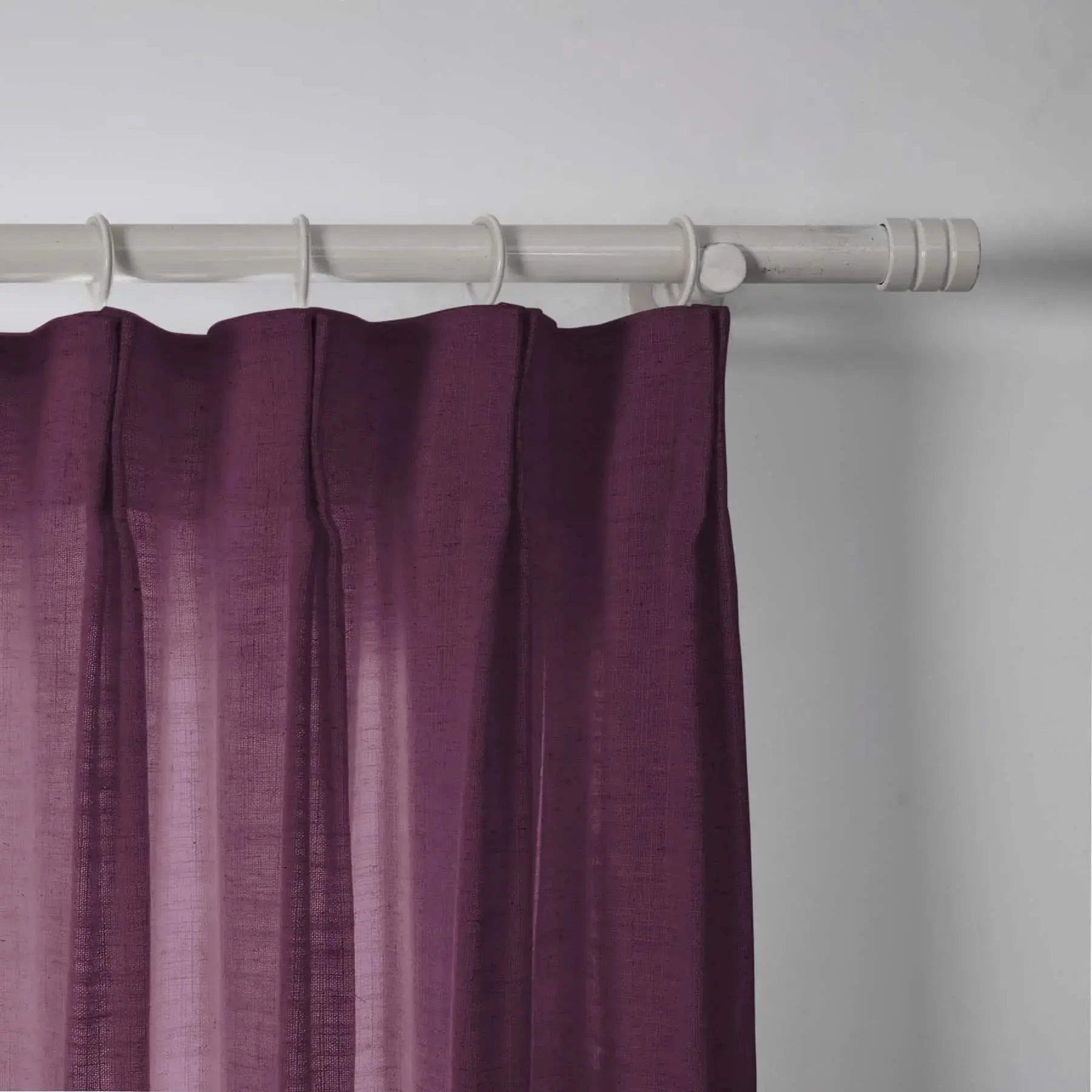 Linen Pleated Cafe Curtains for Kitchen Windows - Elegant Semi-Sheer Window Treatment for Coffee Shops, Restaurants & Home Decor
