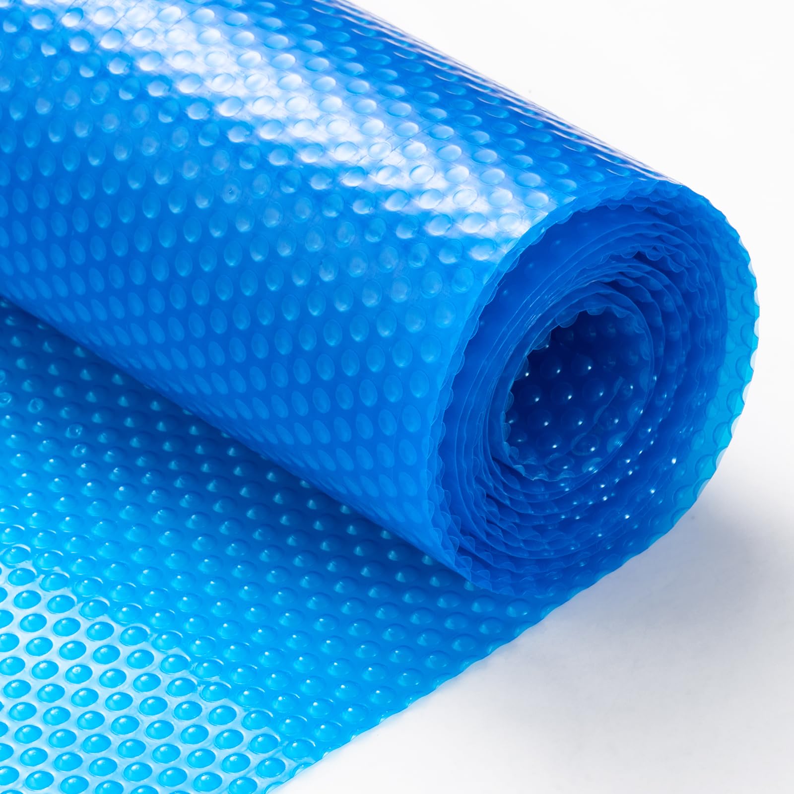 VEVOR 32 x 16 ft Rectangle Solar Pool Cover - 12 Mil Thick Blue Bubble Solar Blanket for Inground & Above Ground Swimming Pools | Heat Retention & Energy Saving | Perfect for Summer Pool Heating & Winter Protection