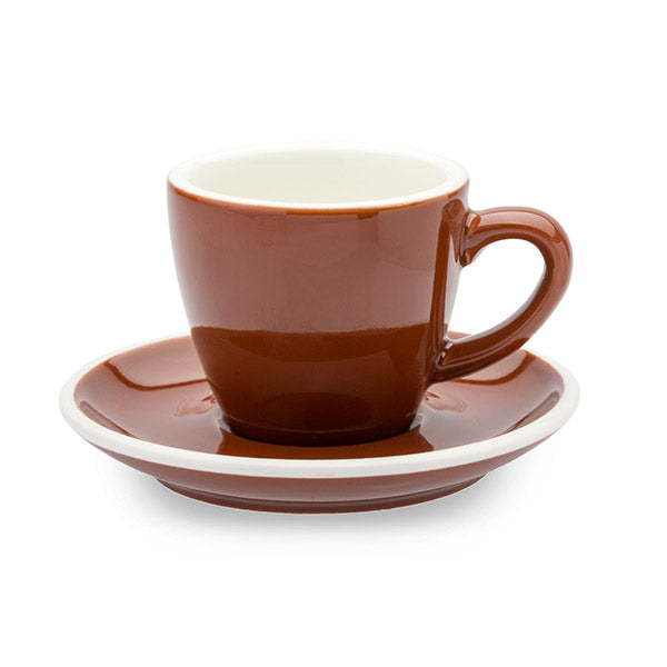 ACF 6-Piece Coffee Cup and Saucer Set - 8oz Porcelain Tea Cups for Home, Office, or Restaurant Use - Perfect for Espresso, Cappuccino, and Afternoon Tea