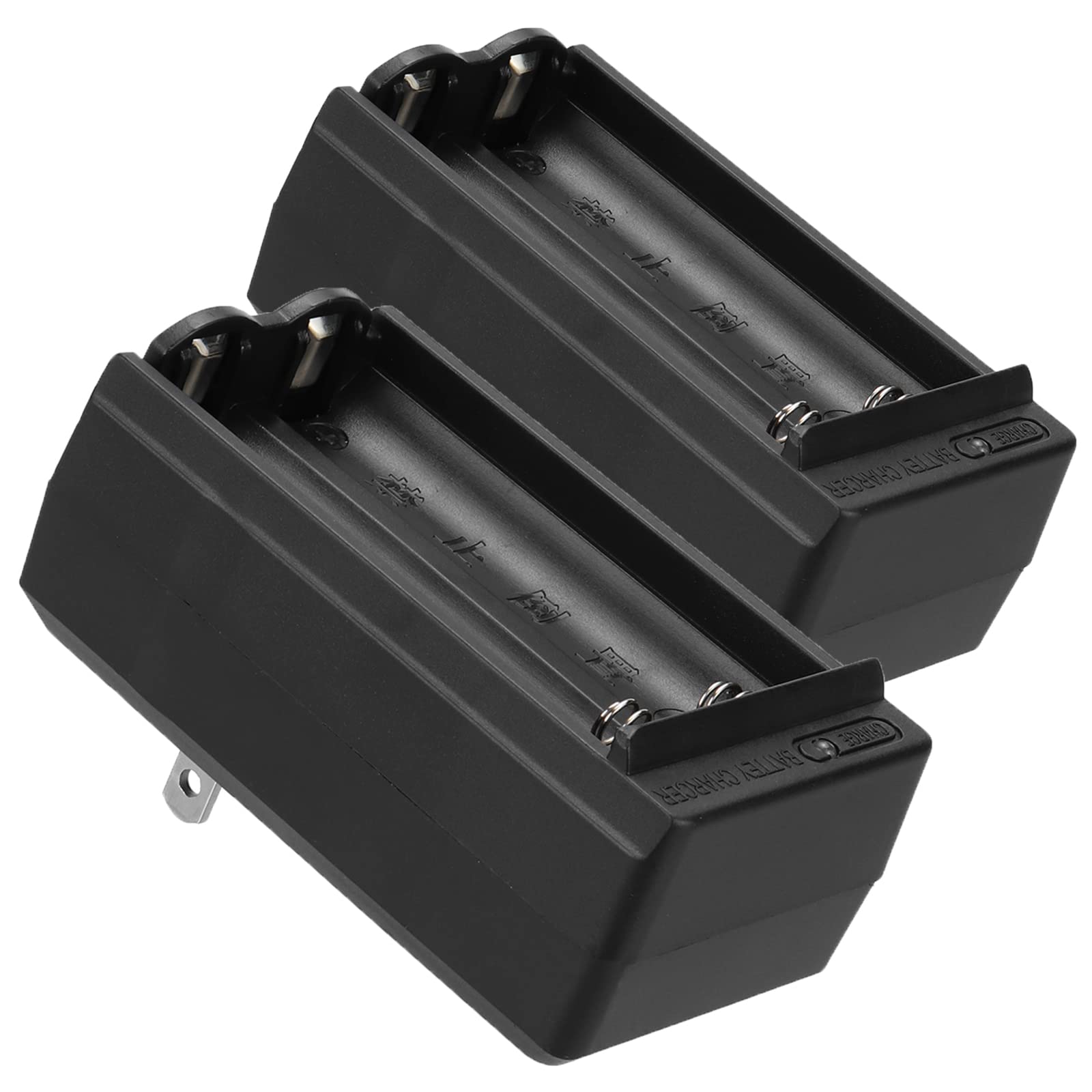 Tokeyla 2-Slot 18650 Battery Charger - Smart Wall Charger for 3.7V Li-ion Rechargeable Batteries - AC 5V 1A Output - Compatible with Flashlights, Headlamps, Cameras, Small Fans & Sound Equipment (Batteries Not Included) - Perfect for Outdoor Adventures & Emergency Power Backup