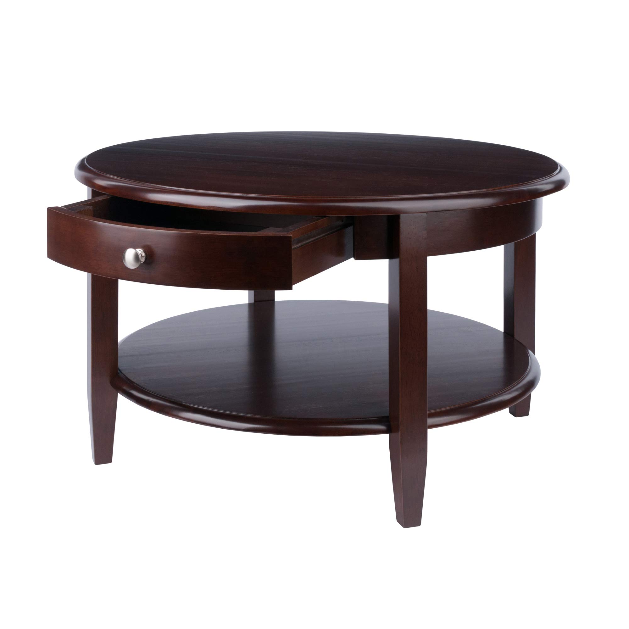 Winsome Wood Concord Side Table - Antique Walnut Finish - Small Accent Table for Living Room, Bedroom, or Office Decor