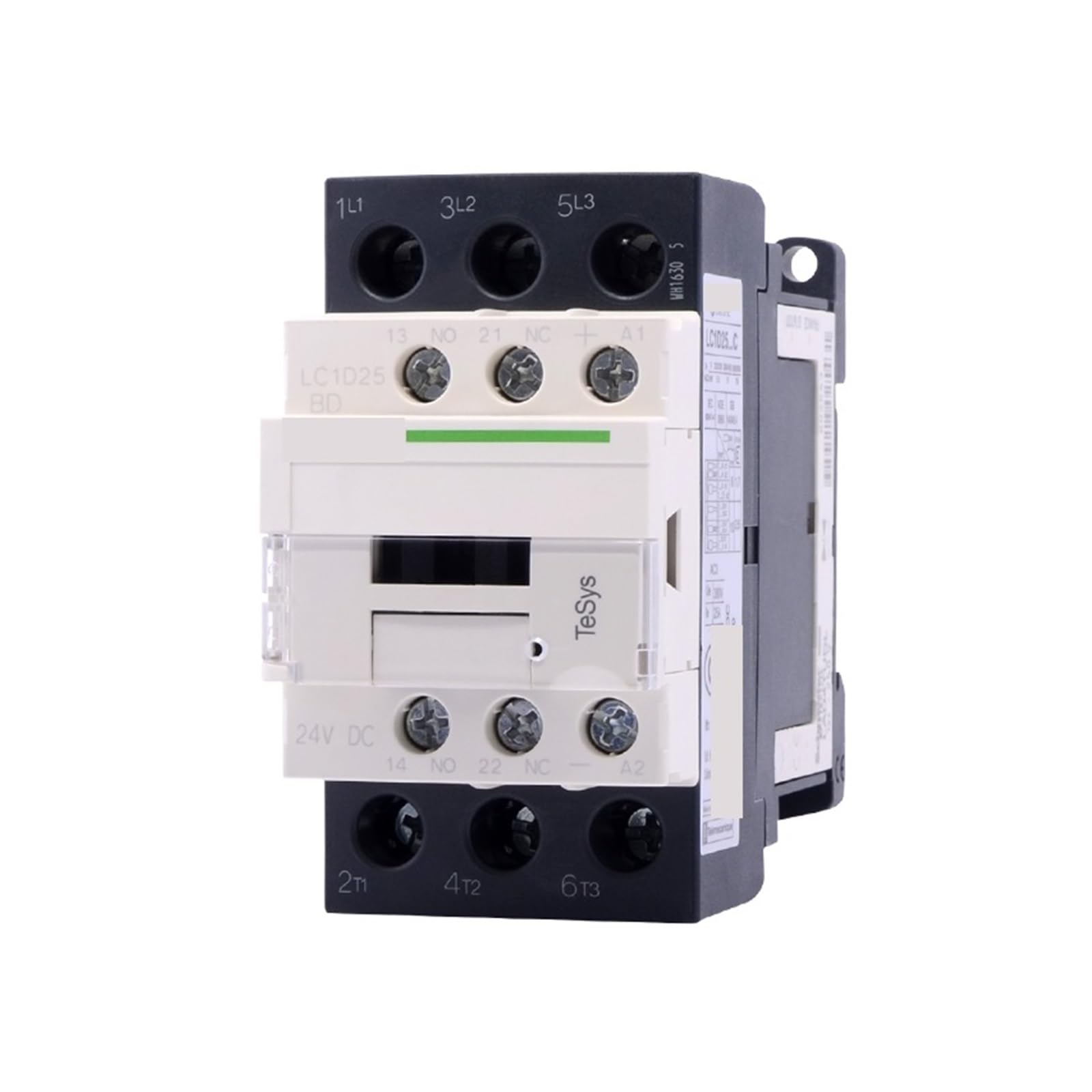 LC1D25BD DC Contactor 25A 3-Phase Normally Open with One Open One Close, Coil Voltage DC24V - Ideal for Industrial Automation and Motor Control Systems