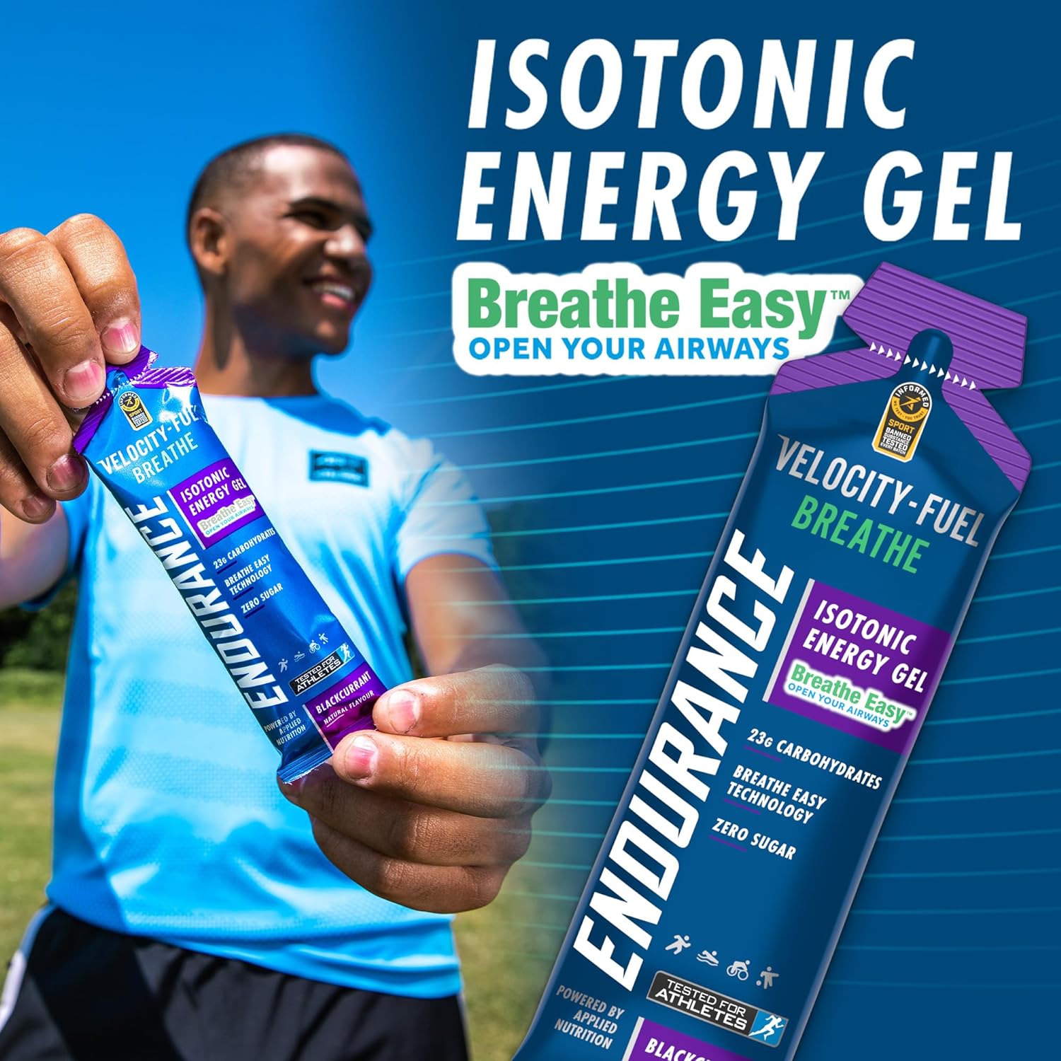 Applied Nutrition Endurance Energy Isotonic Energy Gel - Cola Flavor (20 Pack x 60g) | Fast-Acting Sports Fuel for Running, Cycling & Workouts