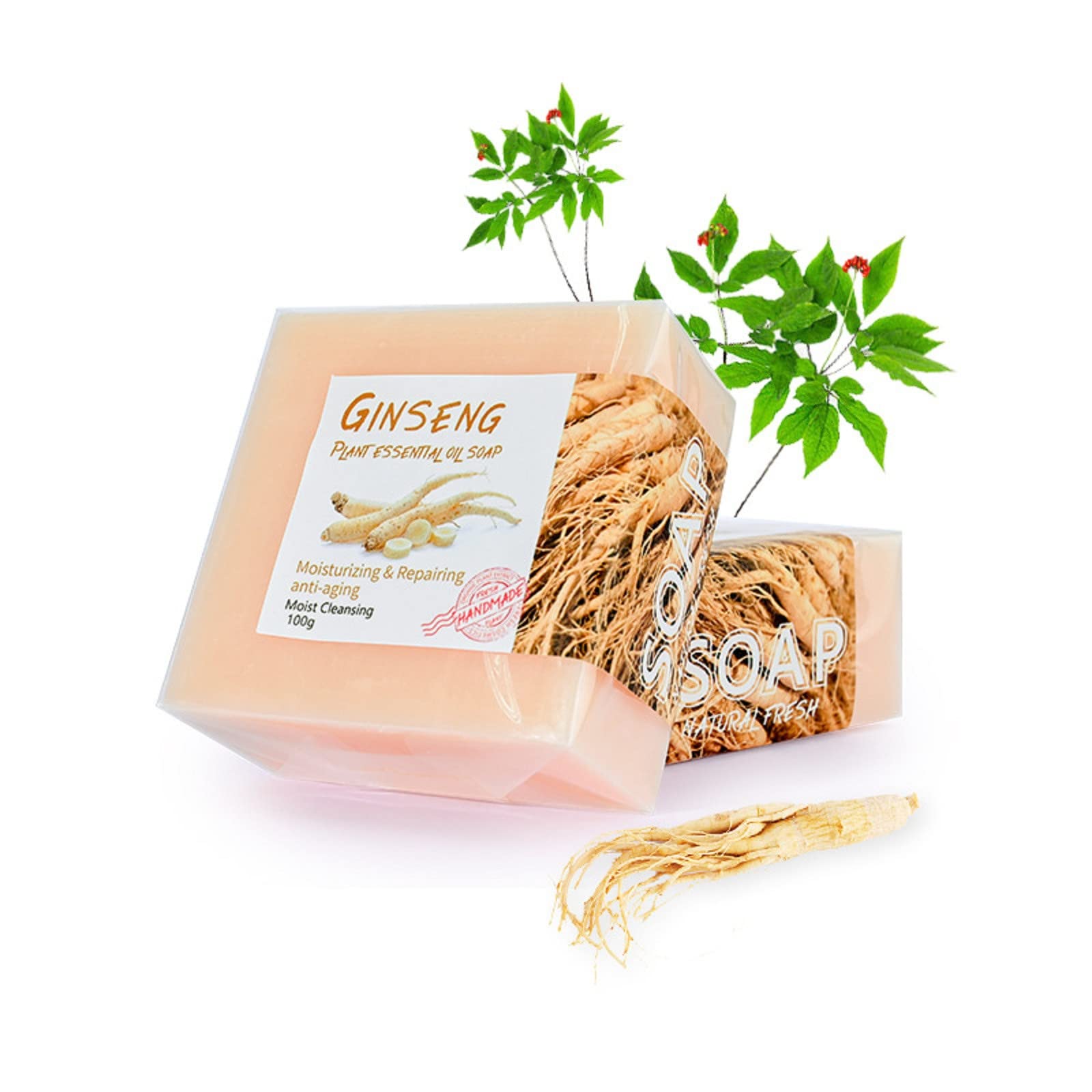 **COMIOR Organic Ginger & Turmeric Soap Bar - Natural Lymphatic Detox, Handmade with Wormwood & Ginseng, Deep Cleansing & Repairing for All Skin Types | Perfect for Daily Detox, Acne Relief & Glowing Skin**