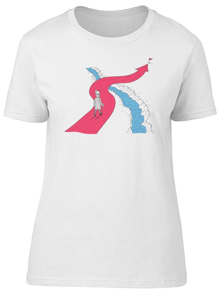Motivational 'A Man Going To His Goal' Graphic T-Shirt for Women - Perfect for Workouts, Gym, and Daily Inspirational Wear