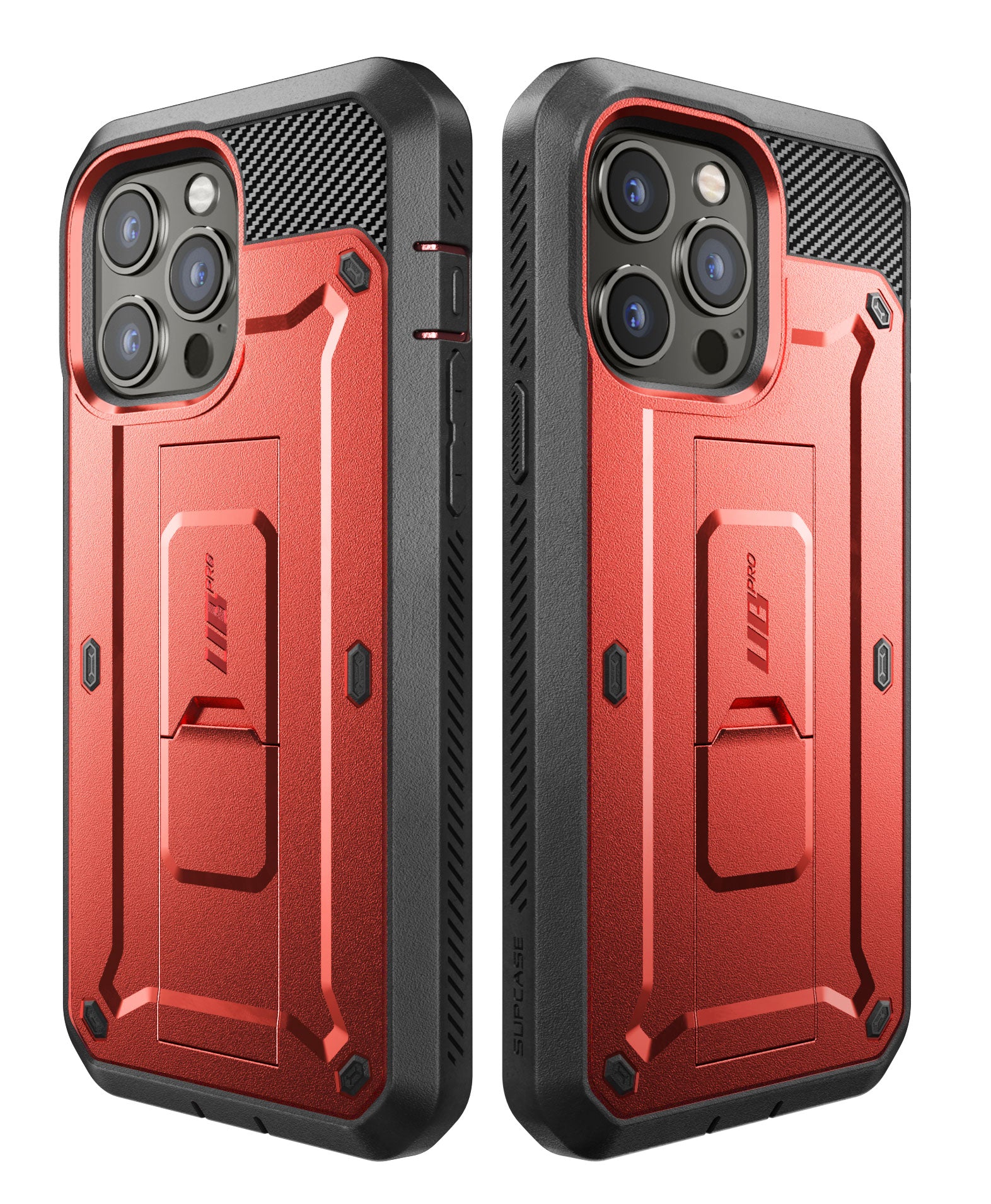 iPhone 14 Pro Case 6.1 Inch - Unicorn Beetle Pro Series Rugged Protective Cover with Military-Grade Drop Protection, Metallic Red | Perfect for Outdoor Adventures, Construction Work & Extreme Sports