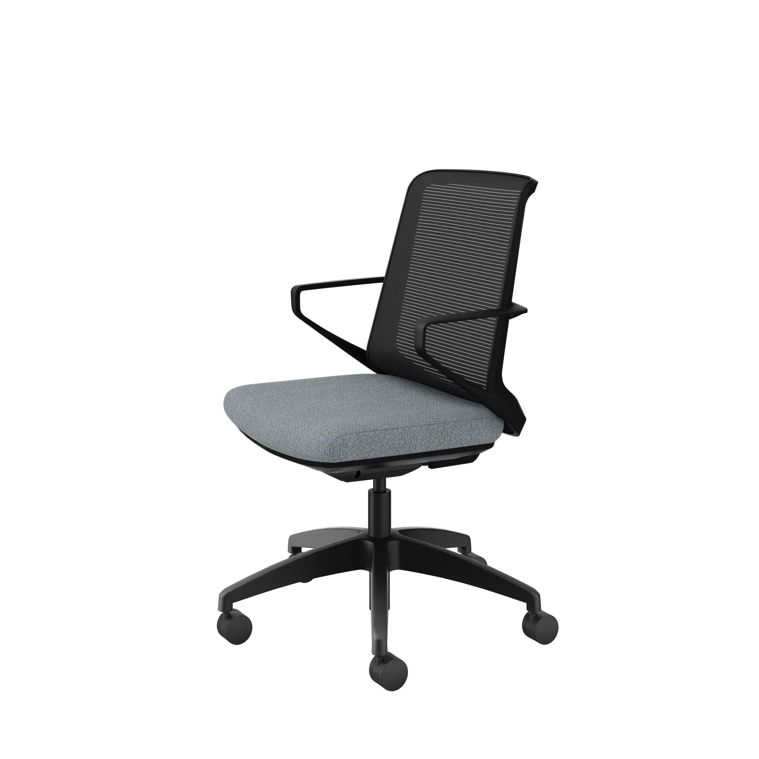 Ergonomic Cliq Office Chair with Synchro Tilt Mechanism - Basalt Fabric & Black Designer Frame for Home Office, Gaming, and Workspace Comfort