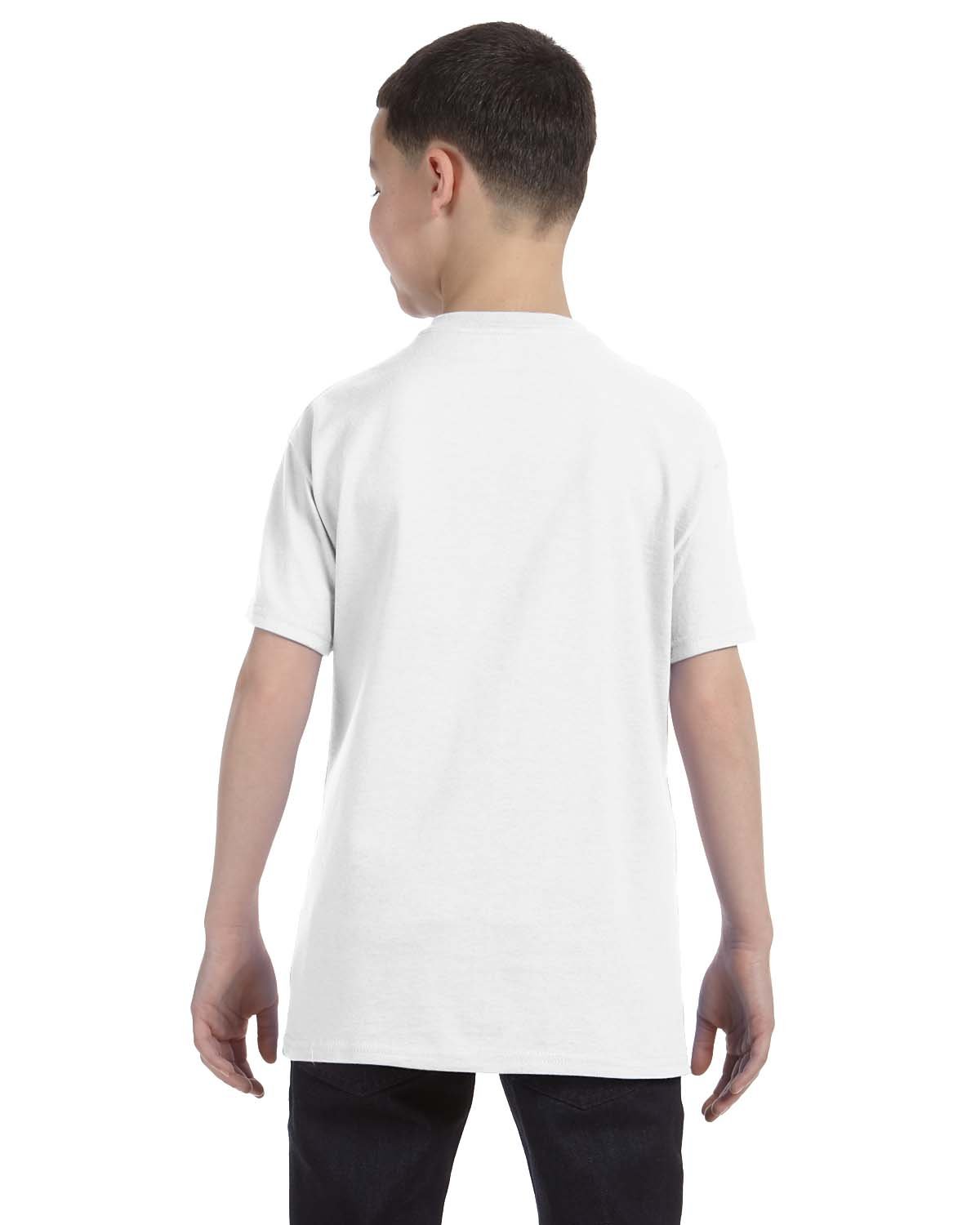 Jerzees Boys Heavyweight Blend Cotton T-Shirt - White, XL - Comfortable & Durable for School, Sports & Everyday Wear
