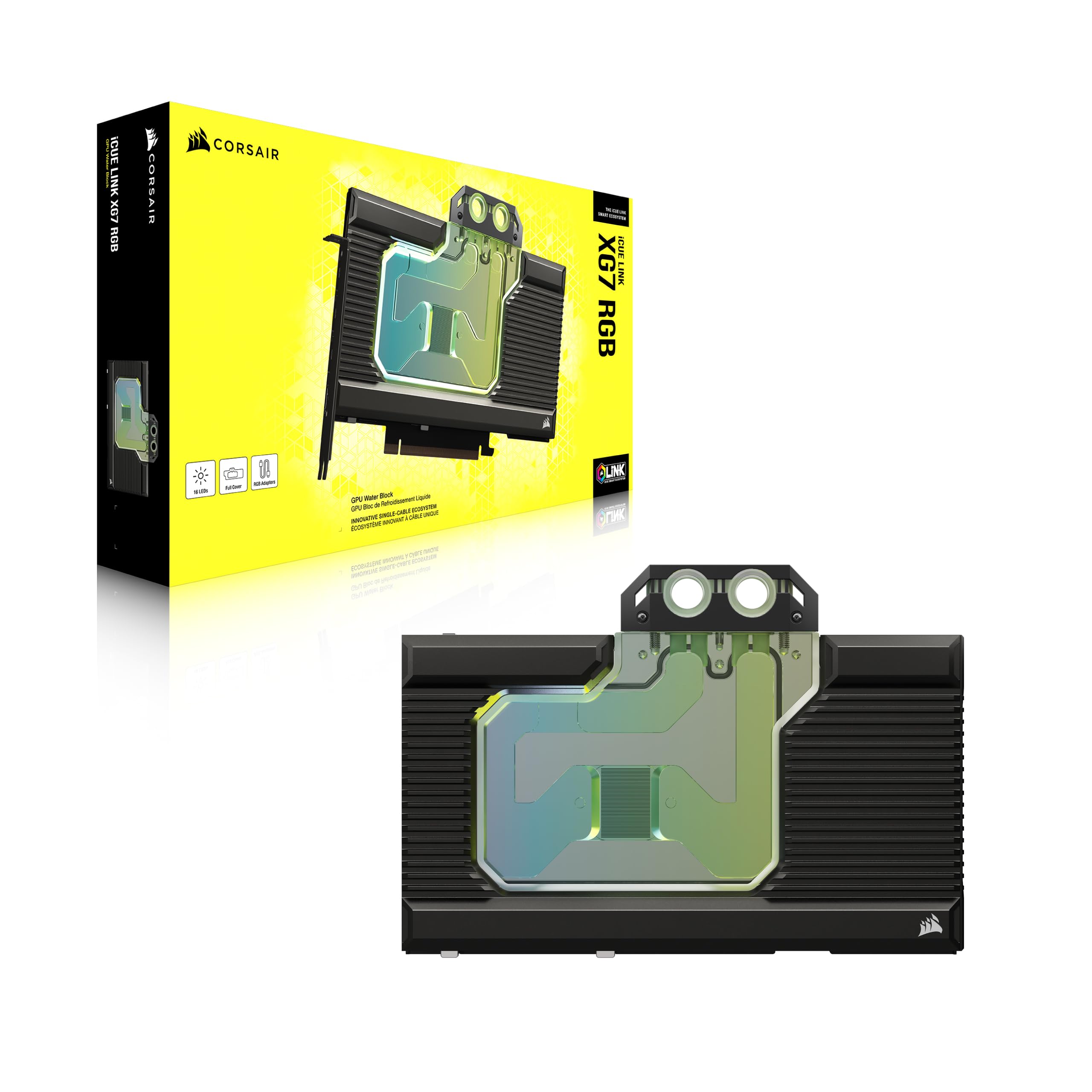 Corsair Hydro X Series iCUE LINK XG7 RGB Water Block for MSI GeForce RTX 4080 GAMING SUPRIM/TRIO - High Performance GPU Cooling Solution - Black - Perfect for Gaming PCs and Custom Water Cooling Builds