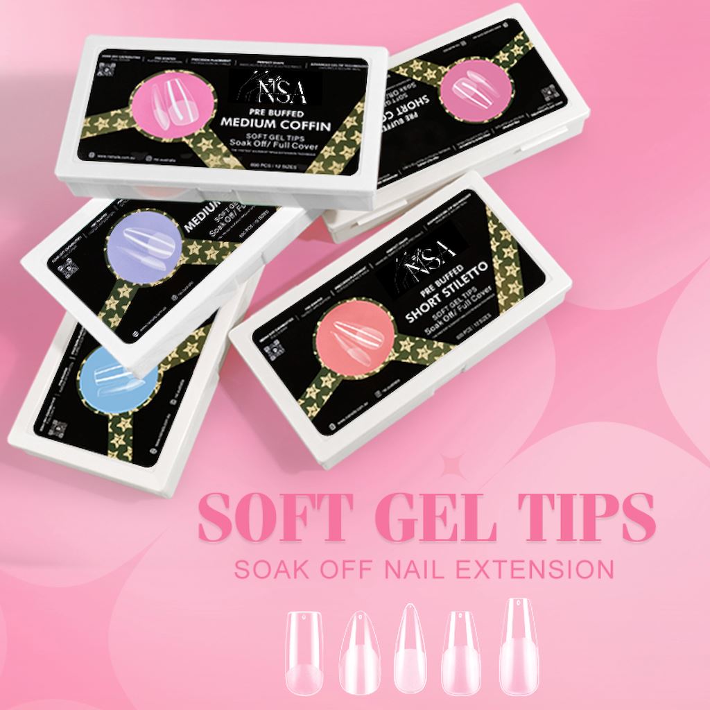 Gel Nail Extensions - Pre Buffed Tips for Strong & Natural-Looking Nails | Perfect for DIY Manicures & Salon Quality Results