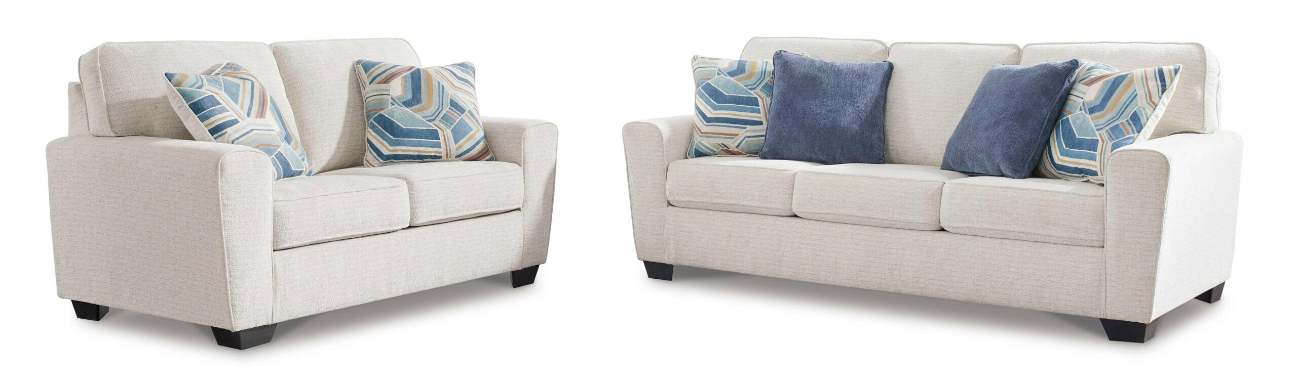 Cashton Snow Sofa & Loveseat Set 40604 - Modern 2-Piece Living Room Furniture for Small Spaces, Apartments & Cozy Home Decor
